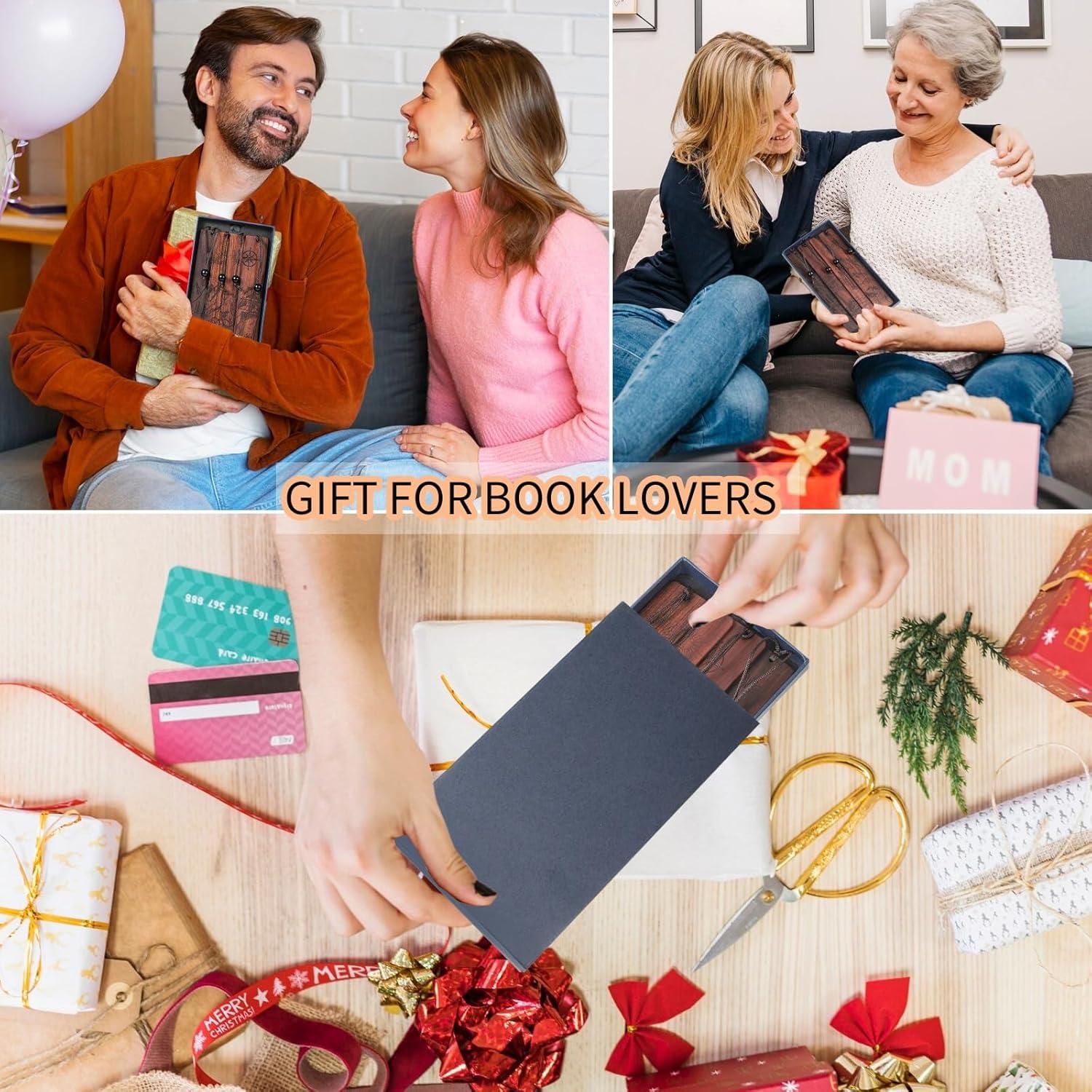 Set de 4 Marcadores de Madera Natural WSICSE Aventura