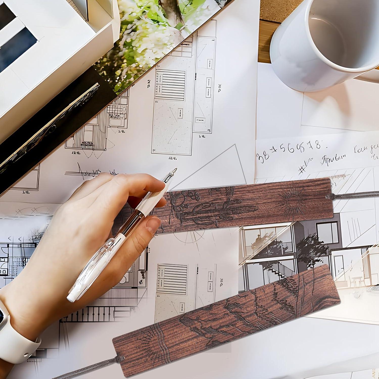 Set de 4 Marcadores de Madera Natural WSICSE Aventura