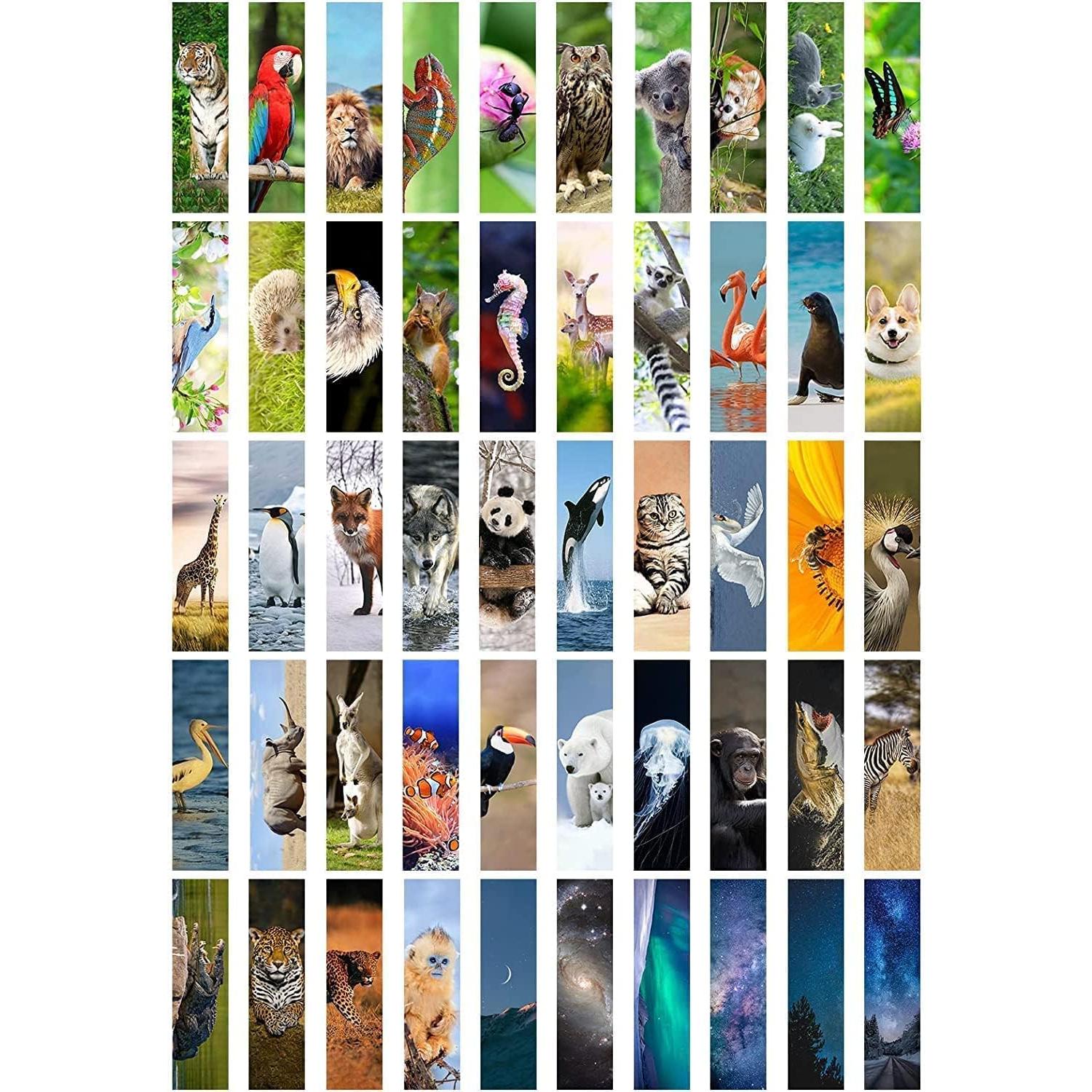 200 Piezas Marcadores de Libros de Animales MOJIEZUO 15x4 cm