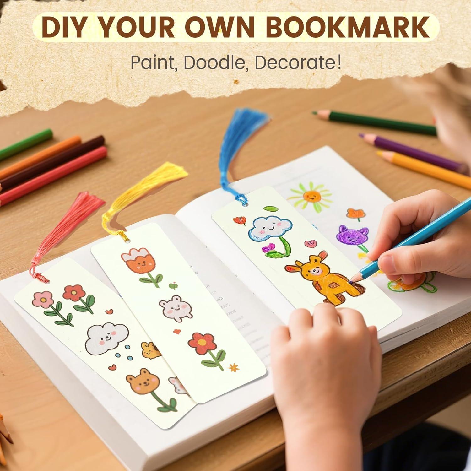 Kit de 75 Marcadores en Blanco KaloTidy con Borlas Coloridas