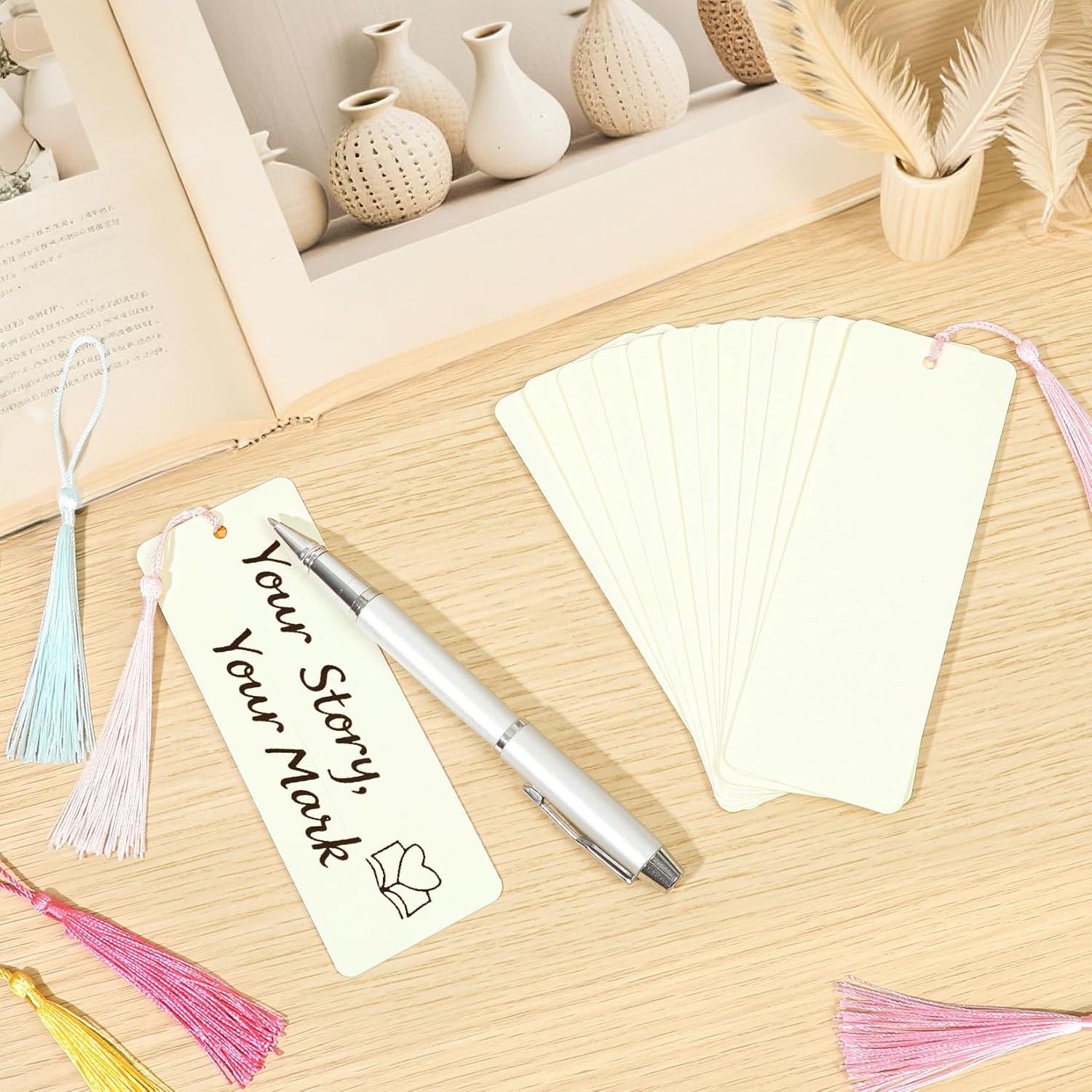 Kit de 75 Marcadores en Blanco KaloTidy con Borlas Coloridas