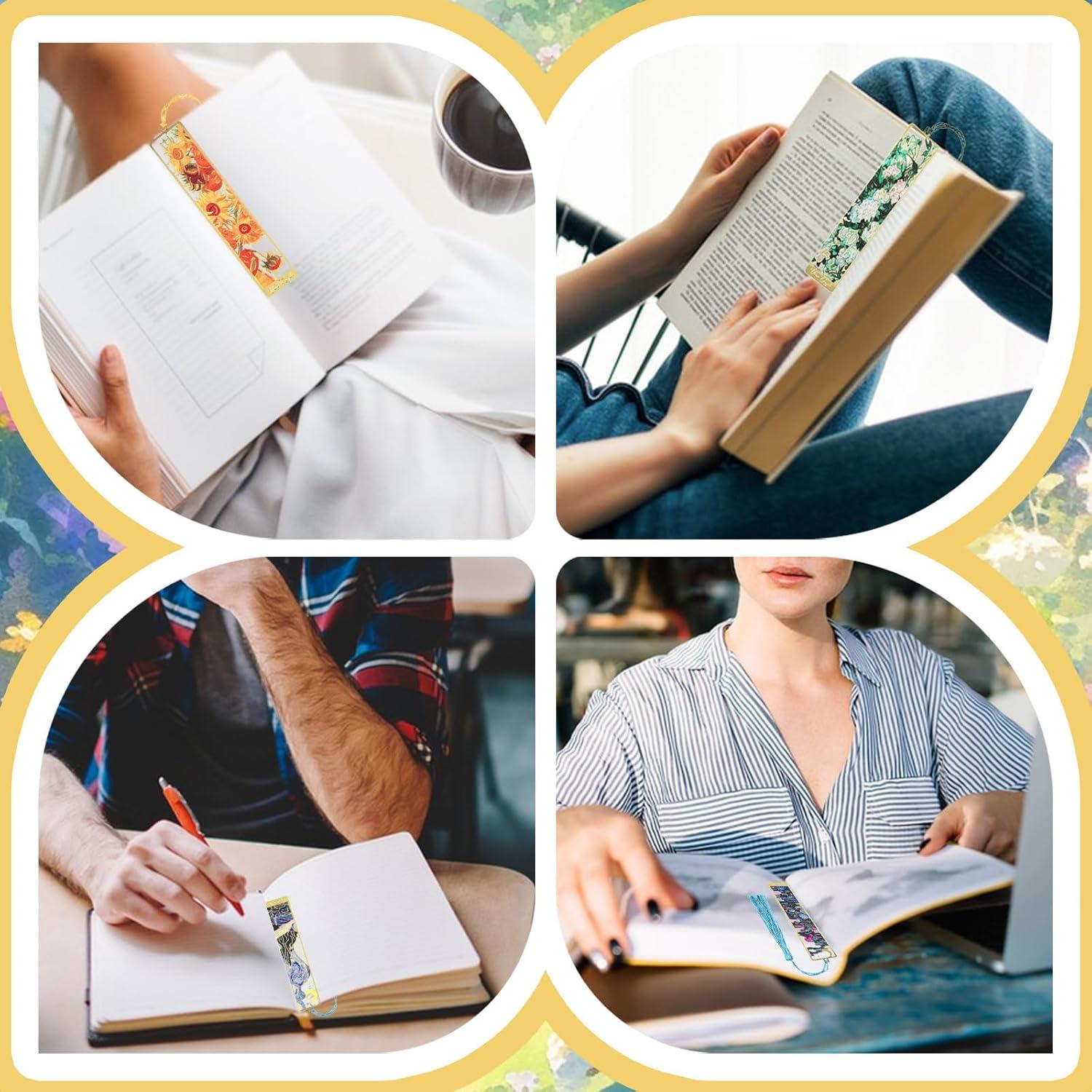 6 Marcadores de Metal con Borlas Starfa Lab - Arte Monet y Van Gogh