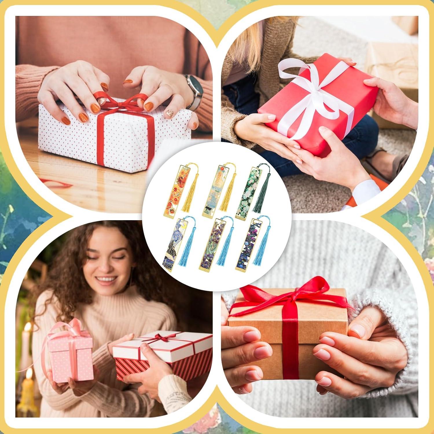 6 Marcadores de Metal con Borlas Starfa Lab - Arte Monet y Van Gogh