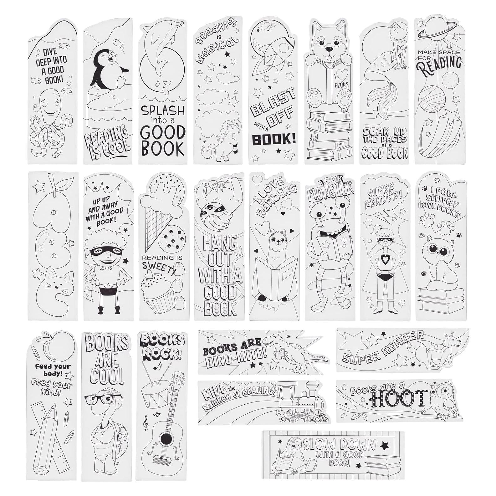 Marcadores DIY Juvale 24-Pack para Colorear Niños 15.24x5.08cm