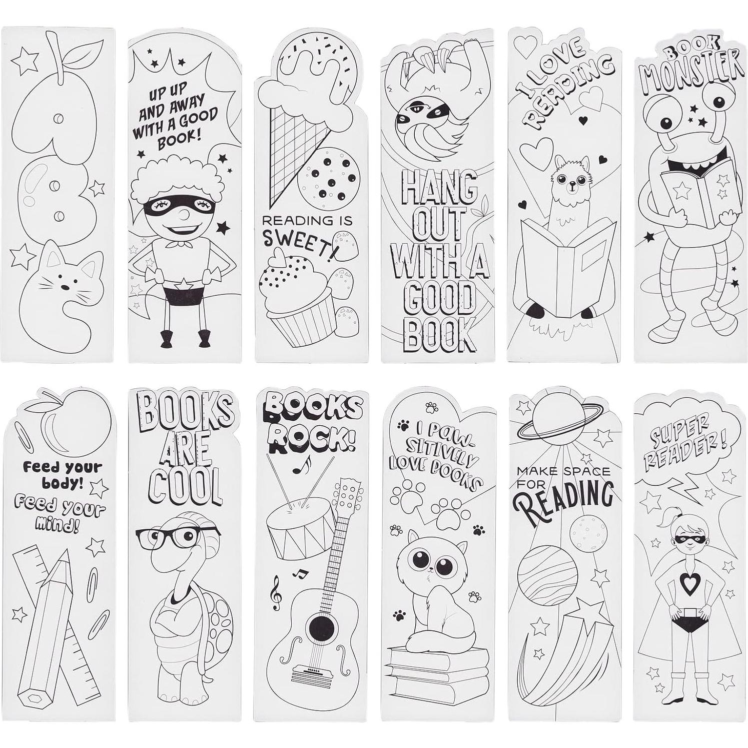 Marcadores DIY Juvale 24-Pack para Colorear Niños 15.24x5.08cm