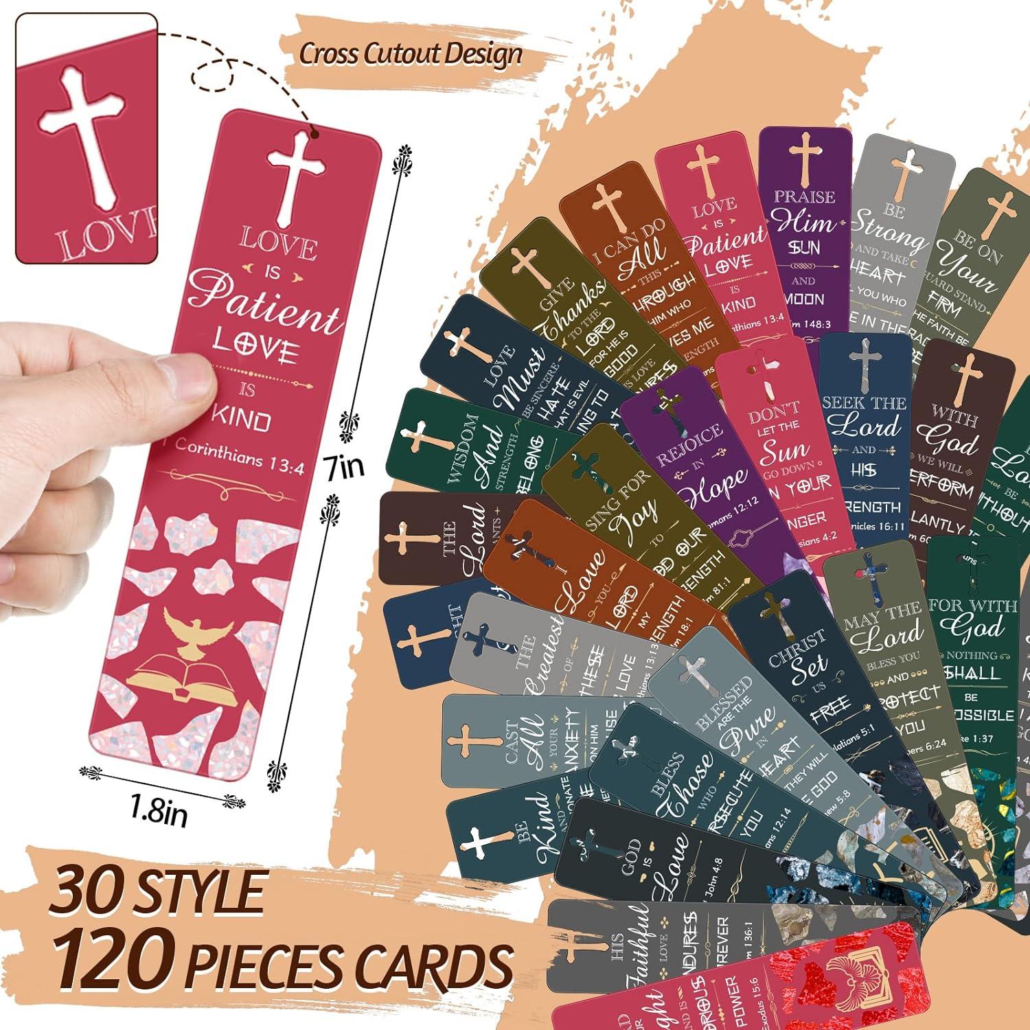 Marcadores de Versículos Bíblicos Epakh - 120 Piezas Estilo Mármol