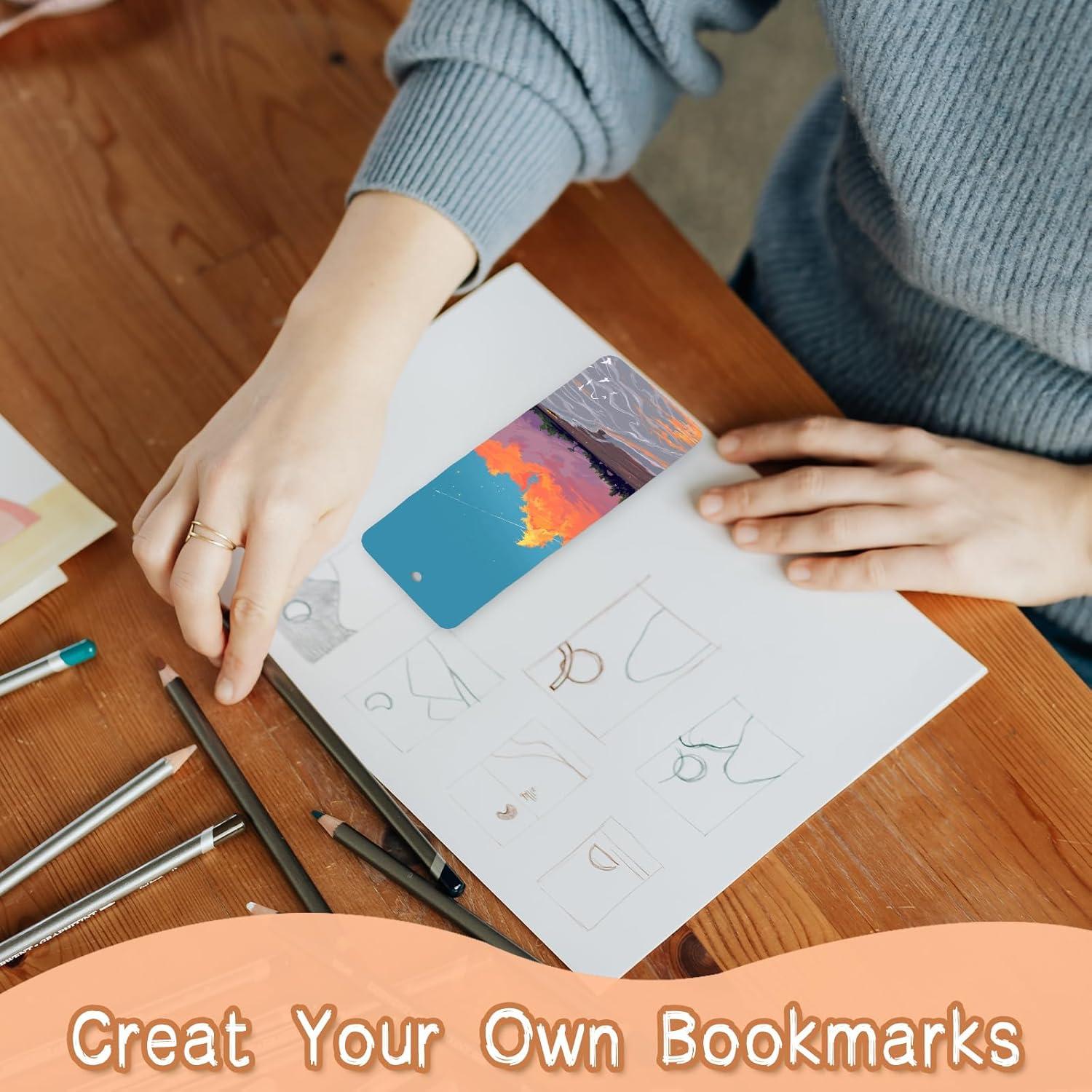 100 Conjuntos de Marcadores en Blanco DSYIL con Borlas Coloridas