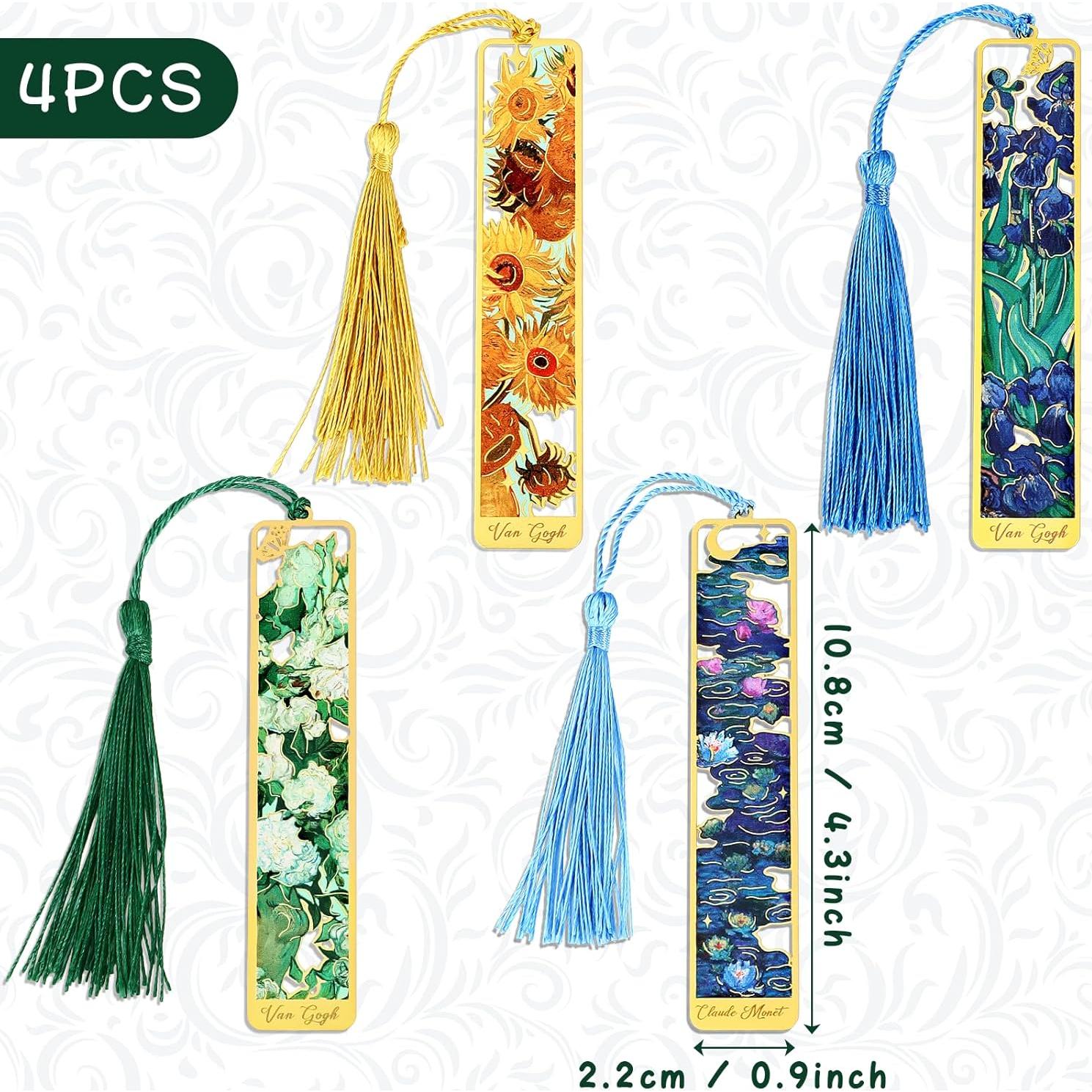 Set de 4 Marcadores de Metal Dorados Draupnir con Borla