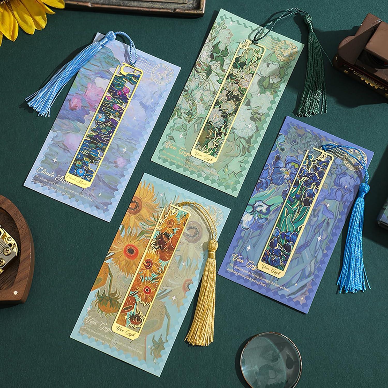 Set de 4 Marcadores de Metal Dorados Draupnir con Borla