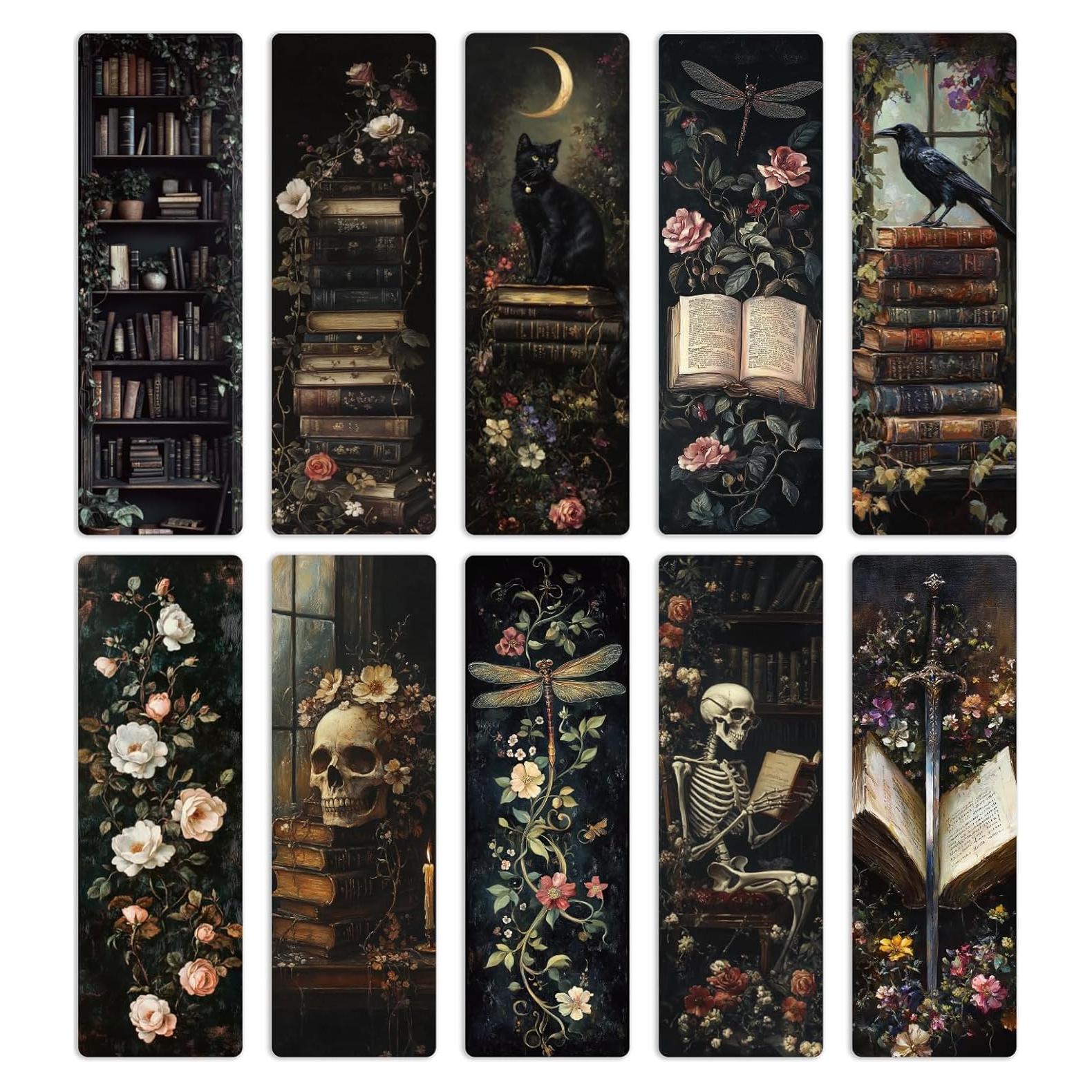 Marcadores de Libros Góticos AFRITEE - 20 Pcs Vintage 14.99x5 cm