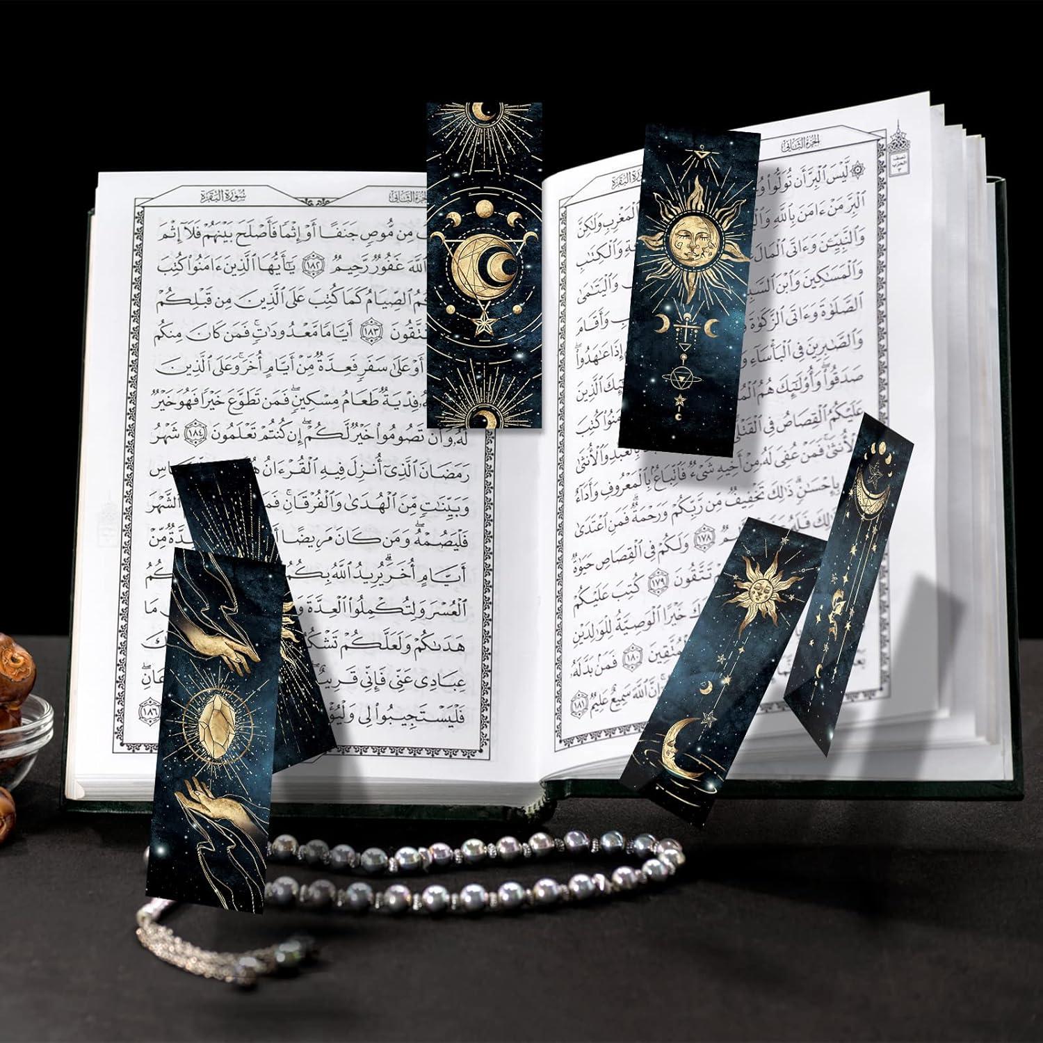 12 Marcadores de Libros Cielo Nocturno Anseal 5x15 cm