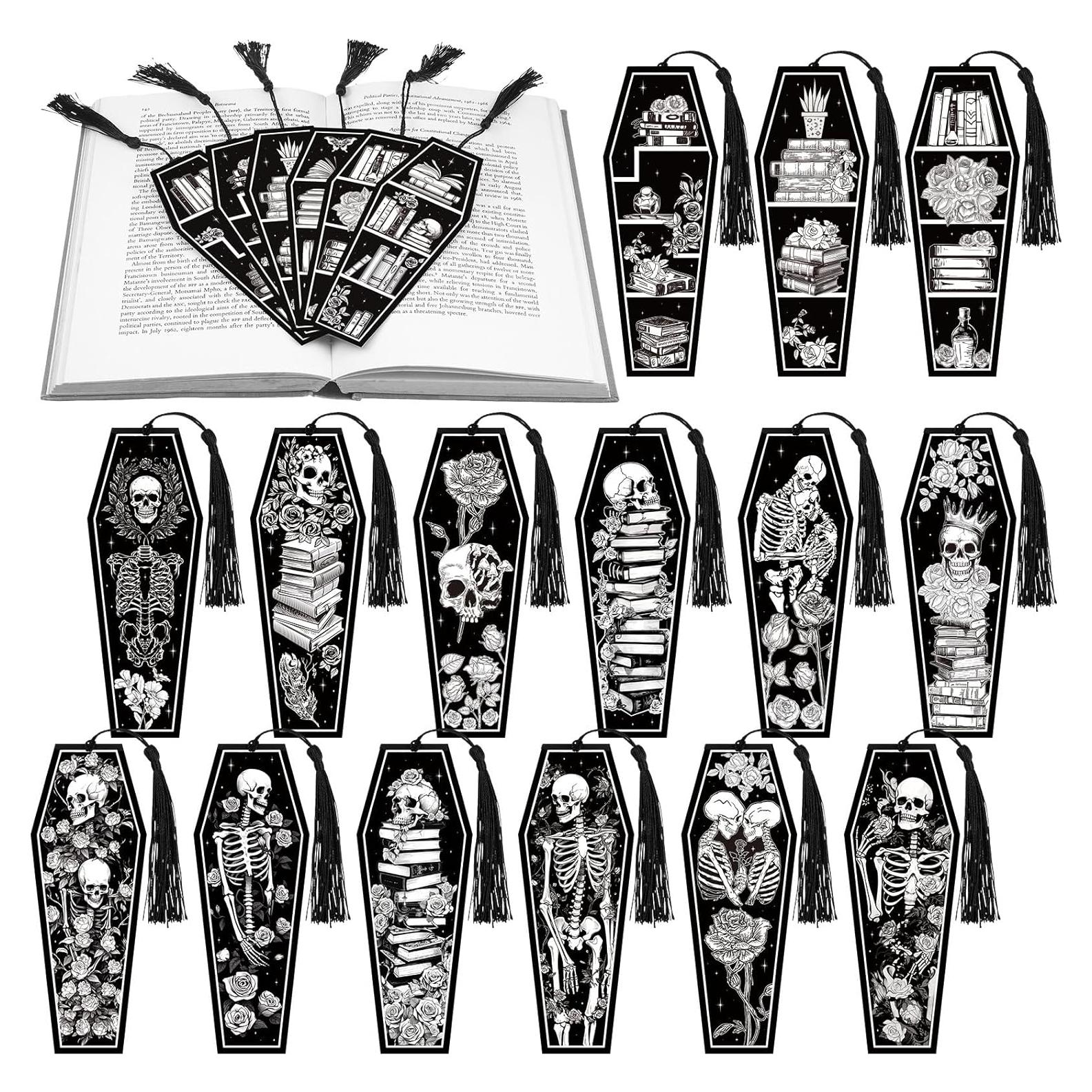 120 Marcadores de Libros Kolldenn Esqueleto Halloween 5.6x15 cm
