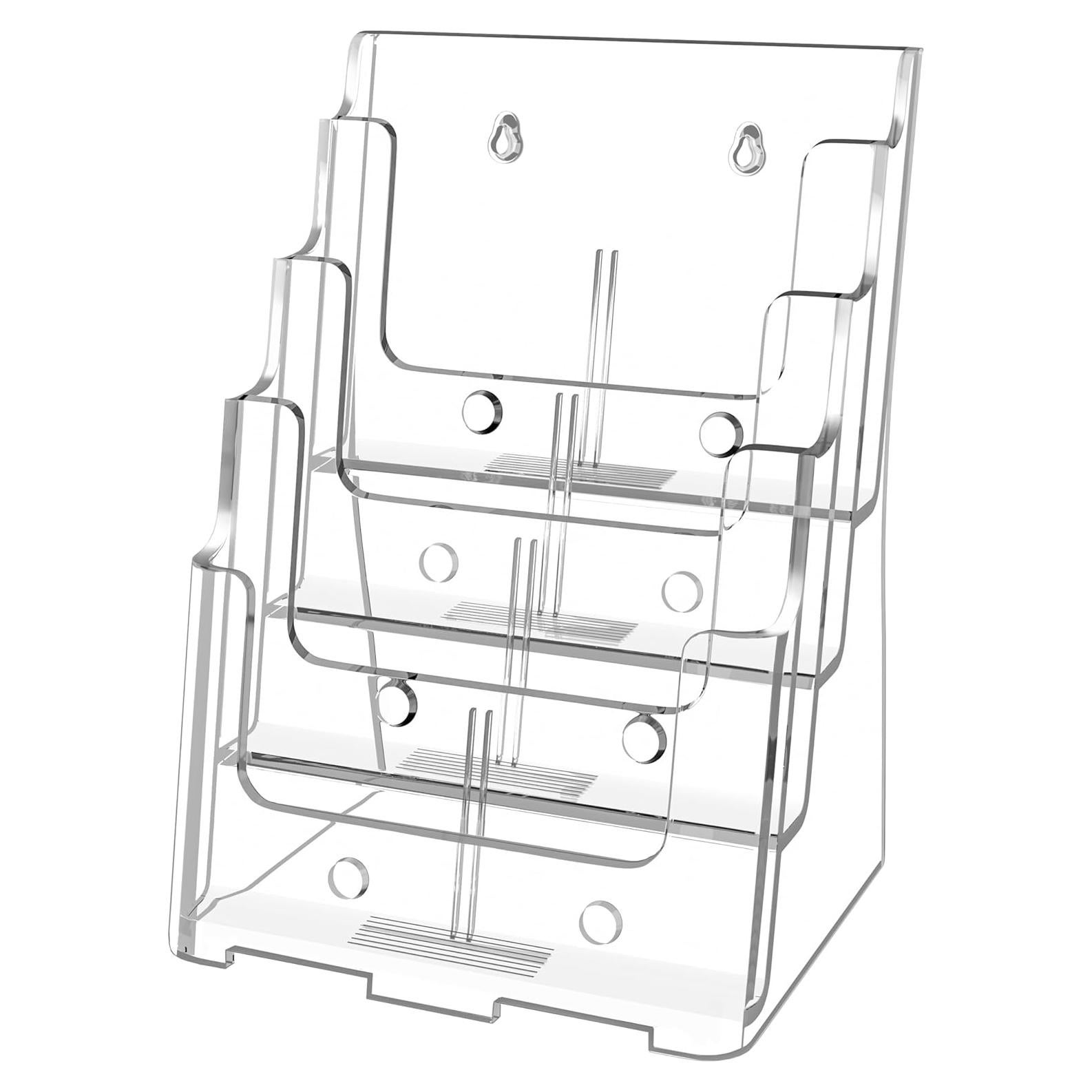 Soporte de Folletos Acrílico 4 Niveles FUCDTEFC 8.5x11 A4