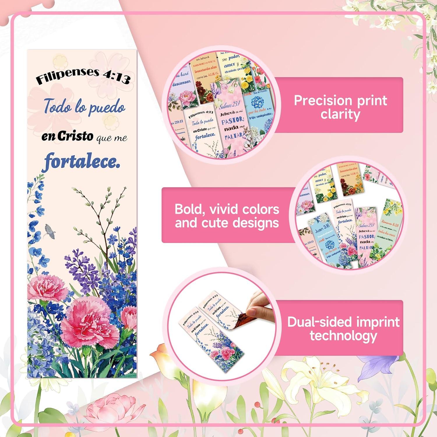 100 Marcadores de Versículos Bíblicos Zhirlyn - Doble Cara