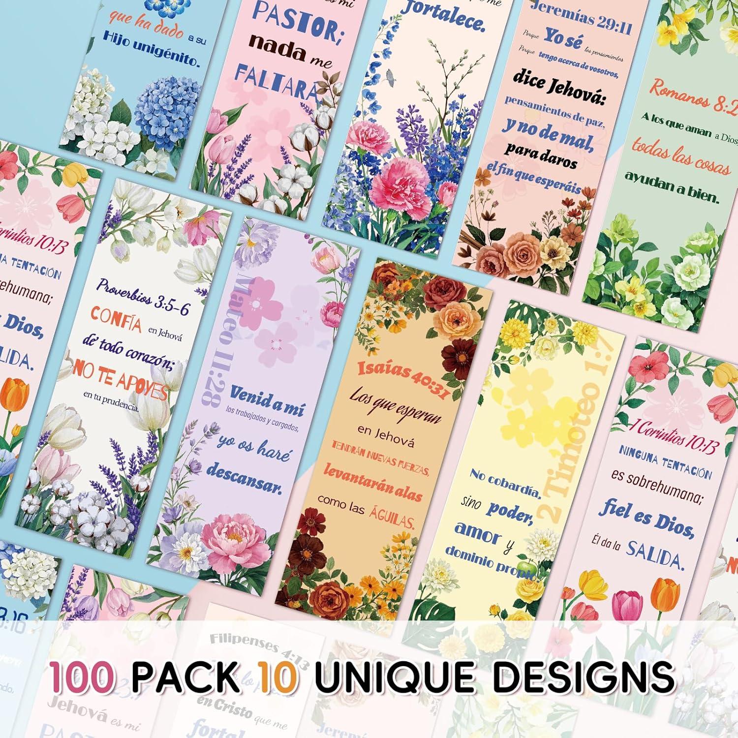 100 Marcadores de Versículos Bíblicos Zhirlyn - Doble Cara