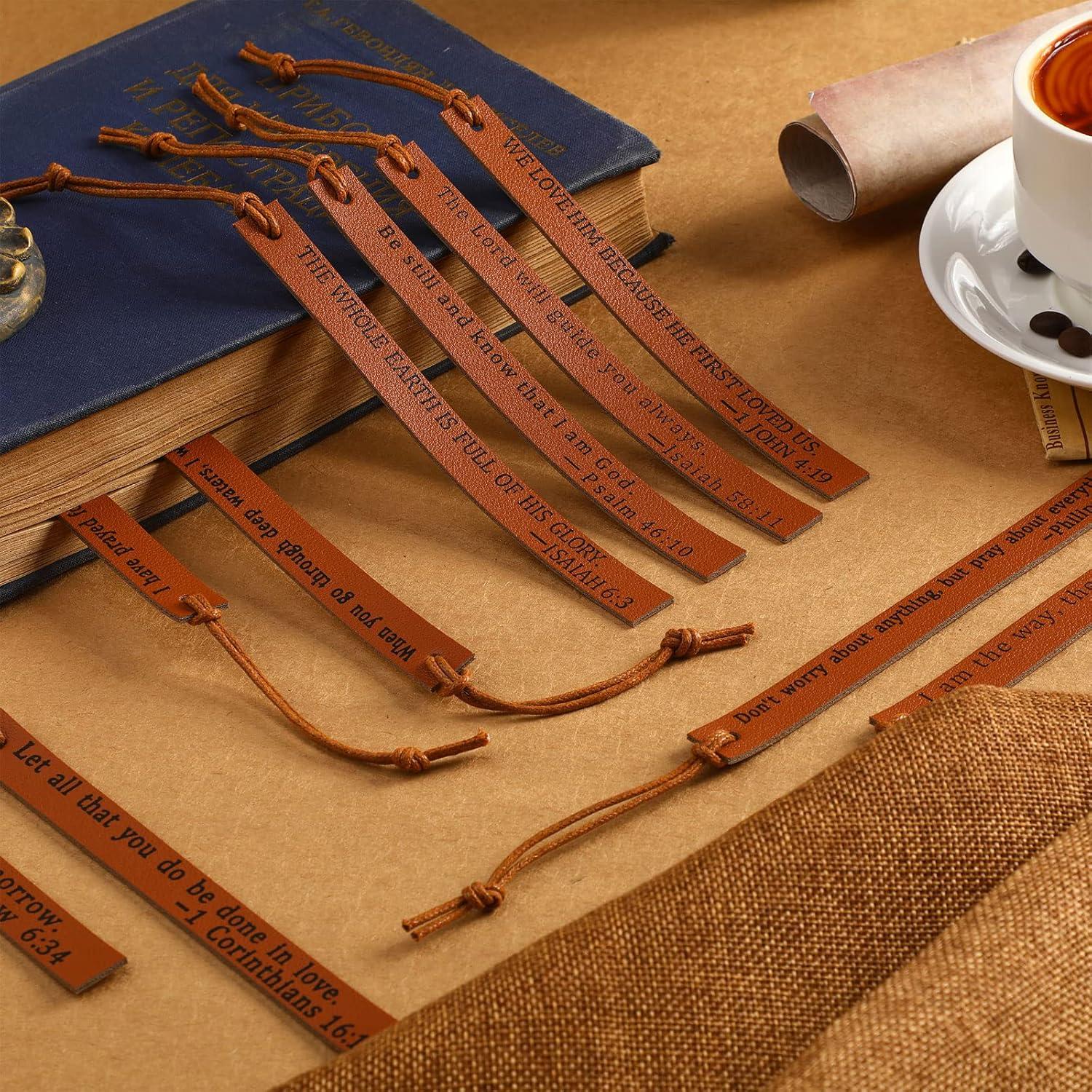 Marcadores de Piel Laumoi 10 Piezas Hechos a Mano Vintage