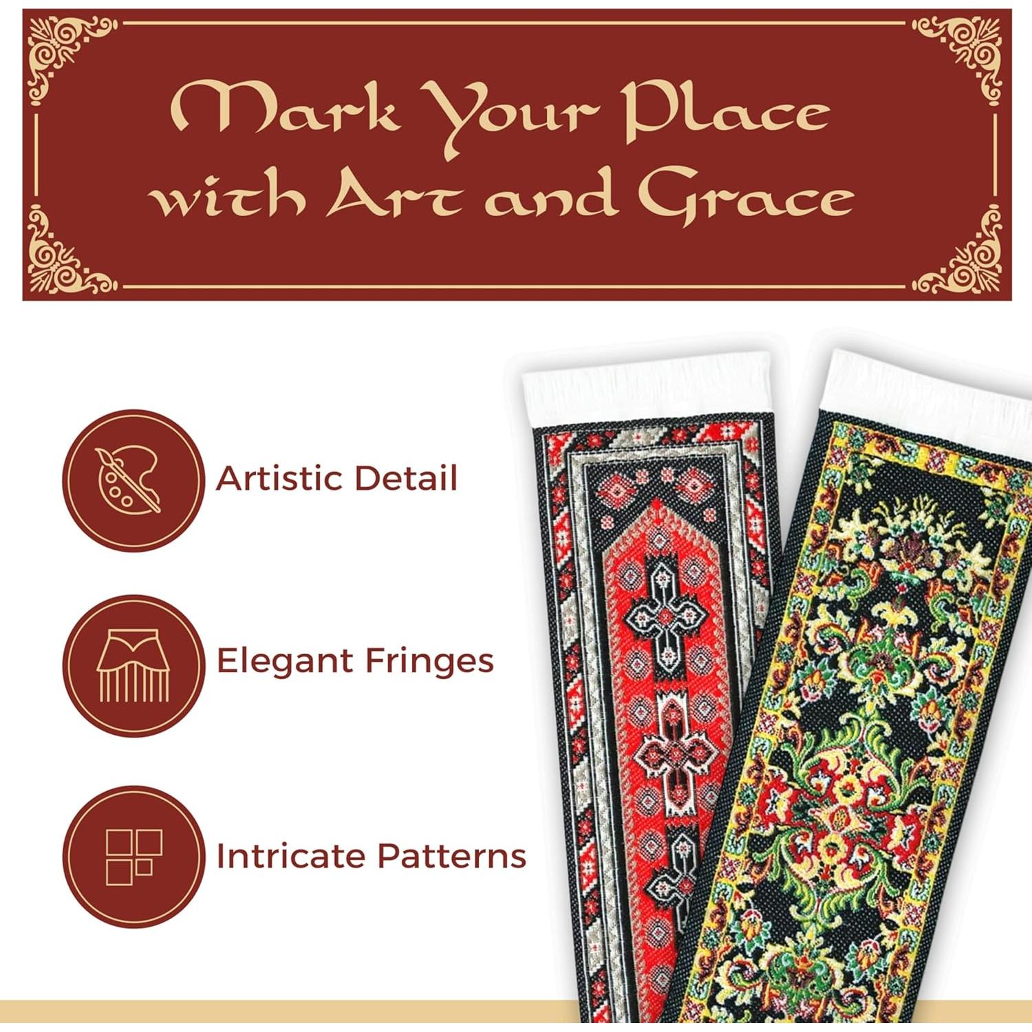 Marcadores de Tela Tejida Eunoia - Alfombra Oriental 4.45x17.78cm