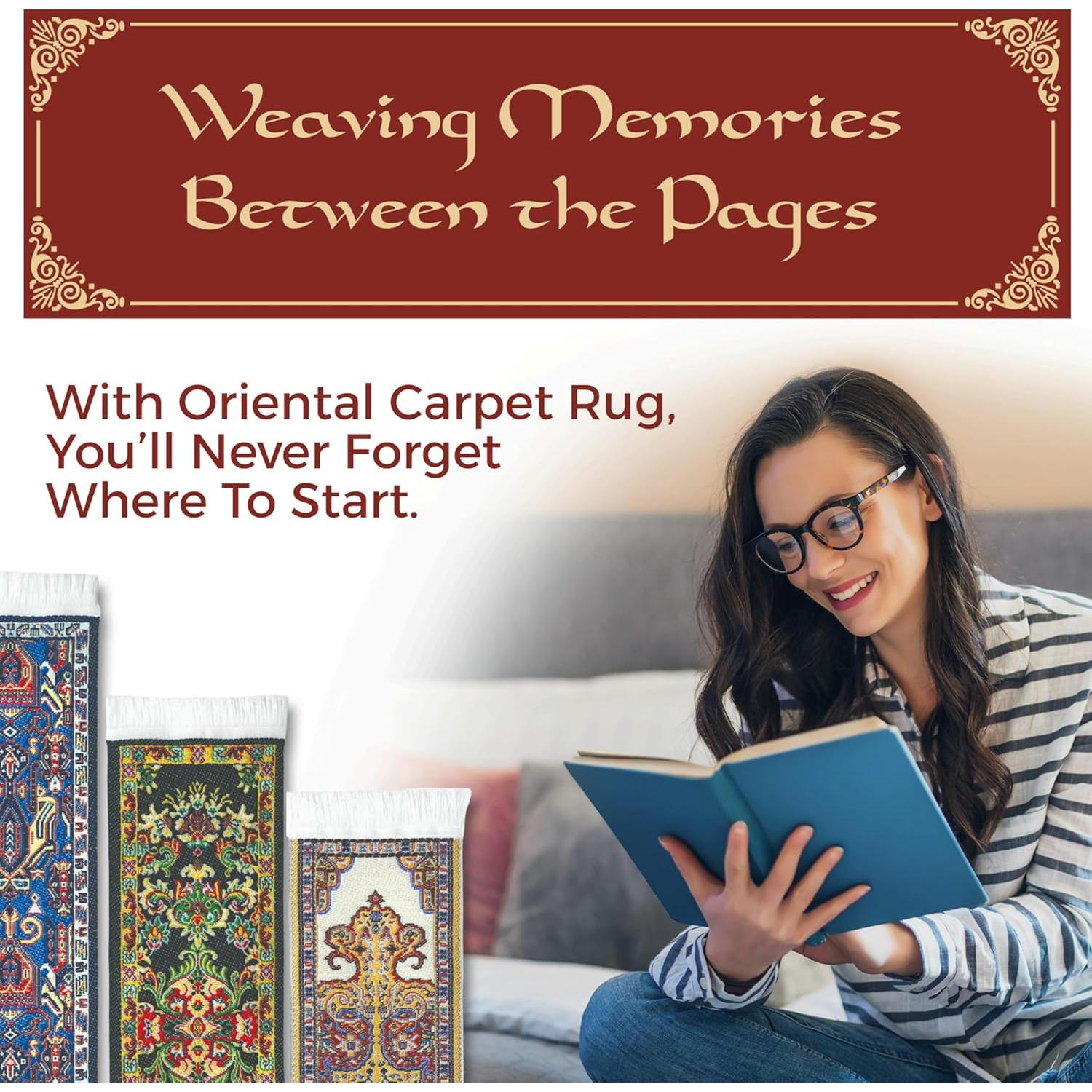 Marcadores de Tela Tejida Eunoia - Alfombra Oriental 4.45x17.78cm