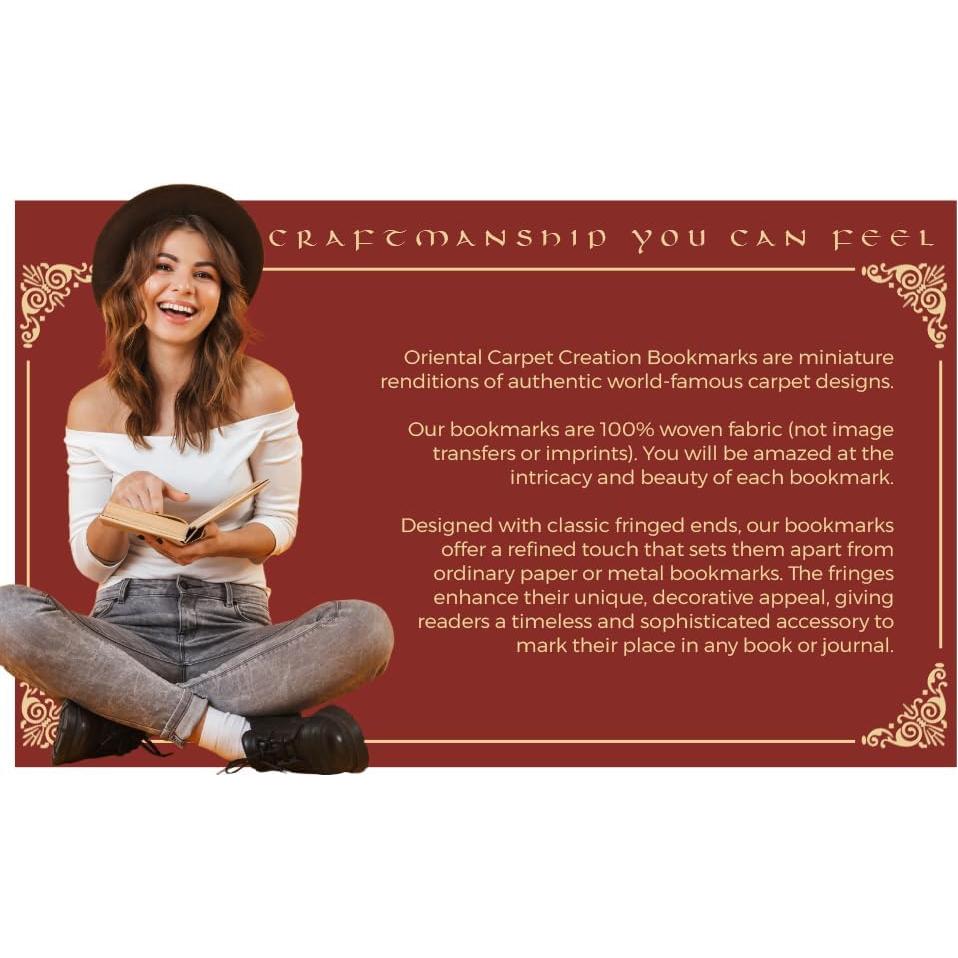 Marcadores de Tela Tejida Eunoia - Alfombra Oriental 4.45x17.78cm