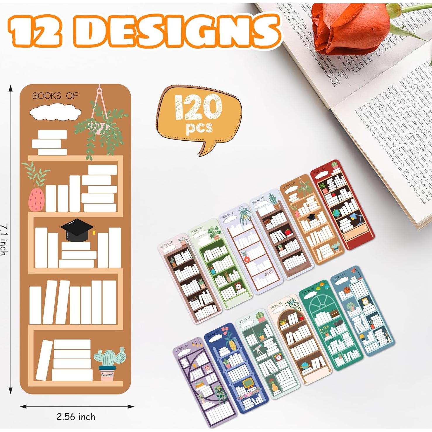 120 Marcadores de Libros Doble Cara Funseeya - Papel Premium