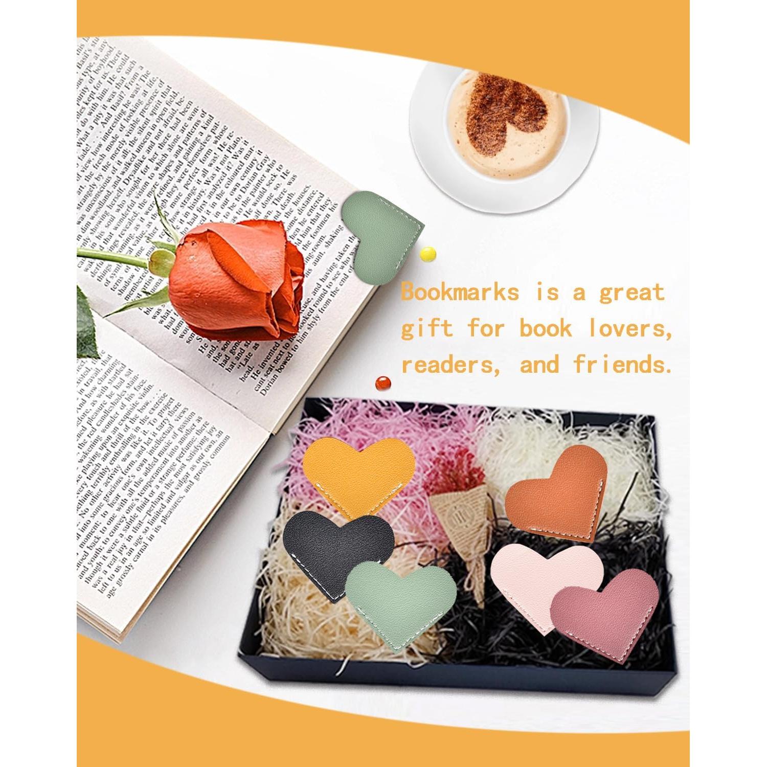 Marcadores de Corazón de Cuero Sintético Condige - 6 Pcs