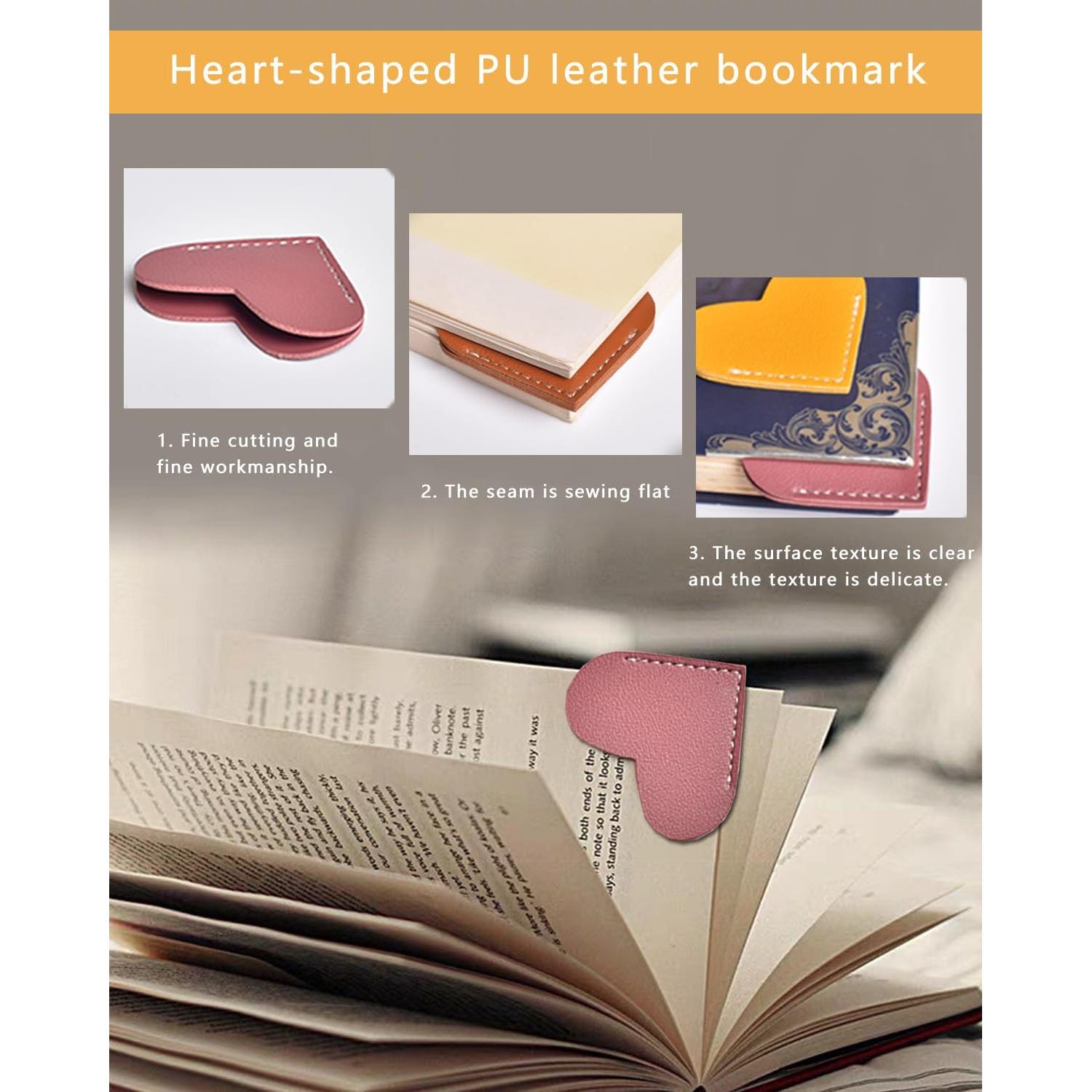 Marcadores de Corazón de Cuero Sintético Condige - 6 Pcs