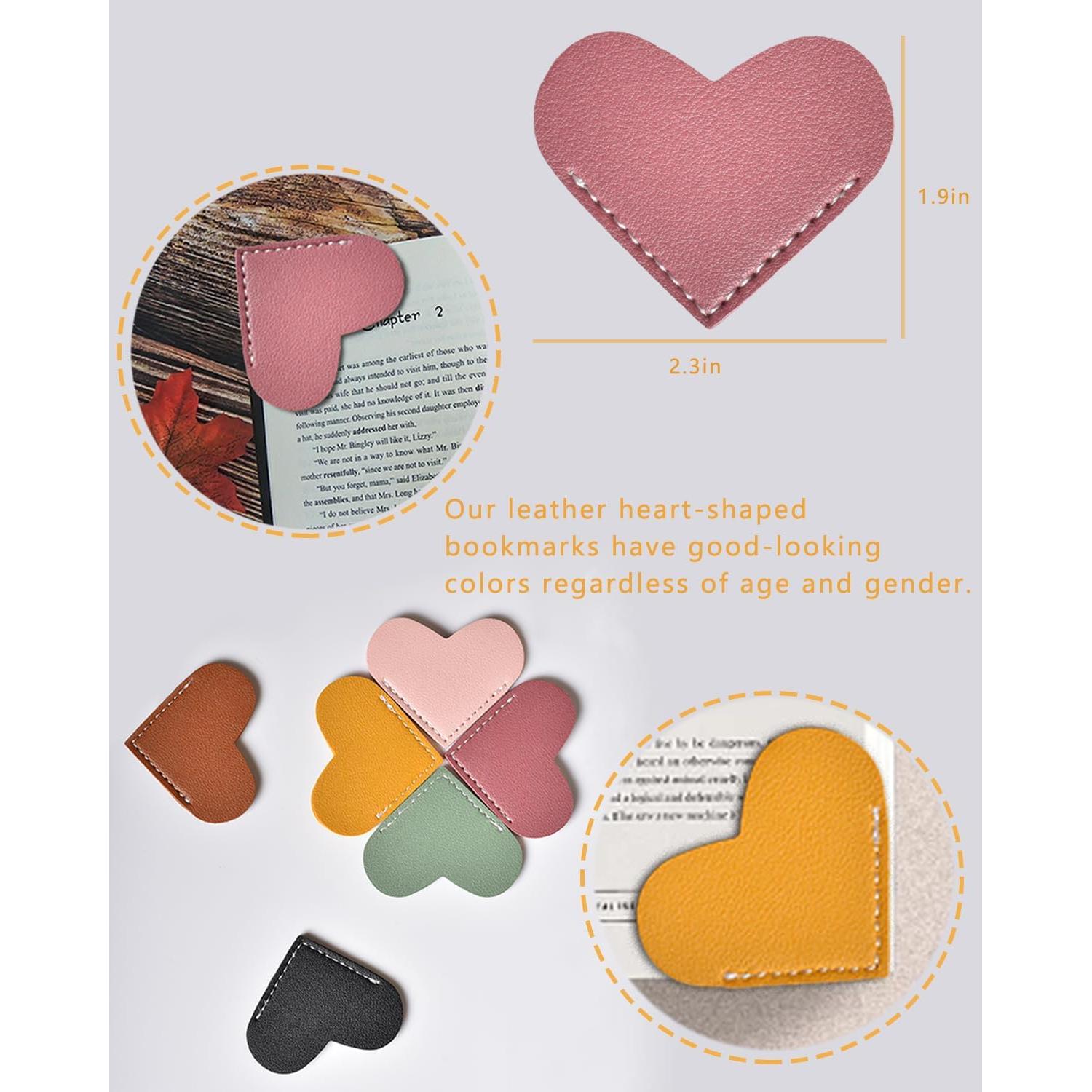 Marcadores de Corazón de Cuero Sintético Condige - 6 Pcs