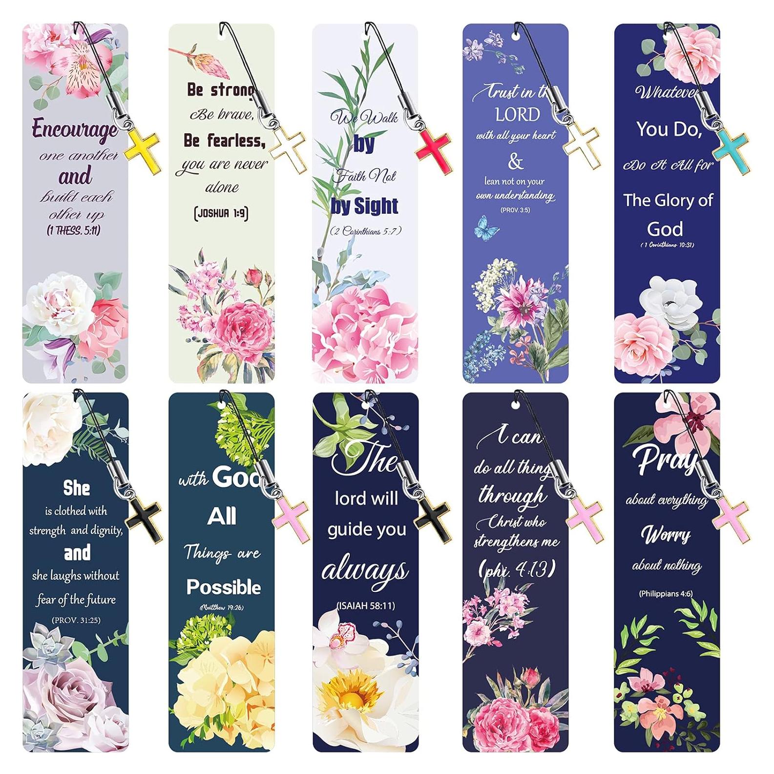 Marcadores de Versículos Bíblicos Tenare 20 Piezas Estilo Flor