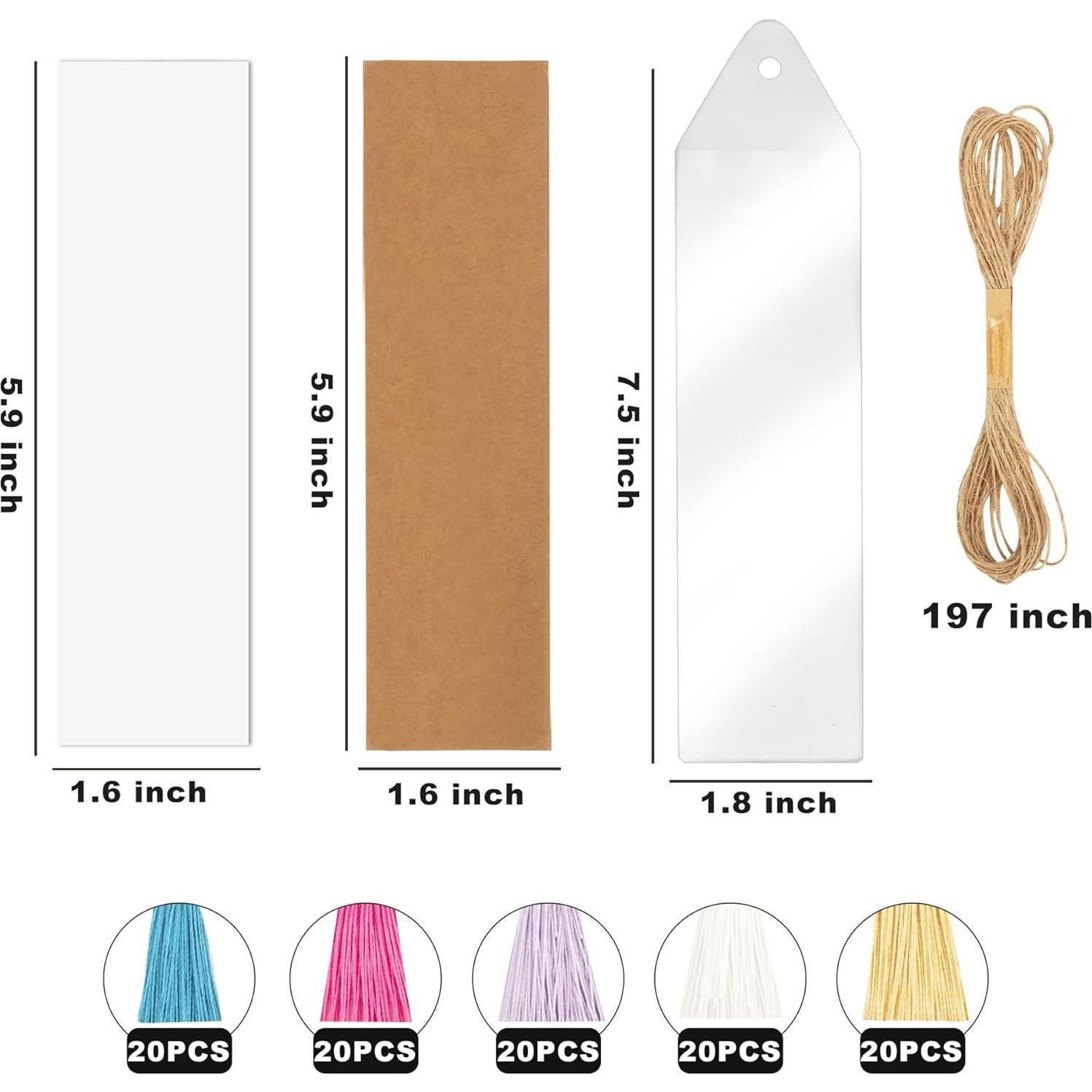 Tarjetas de Marcador SWATOM 100 PCS Papel Kraft DIY Etiquetas