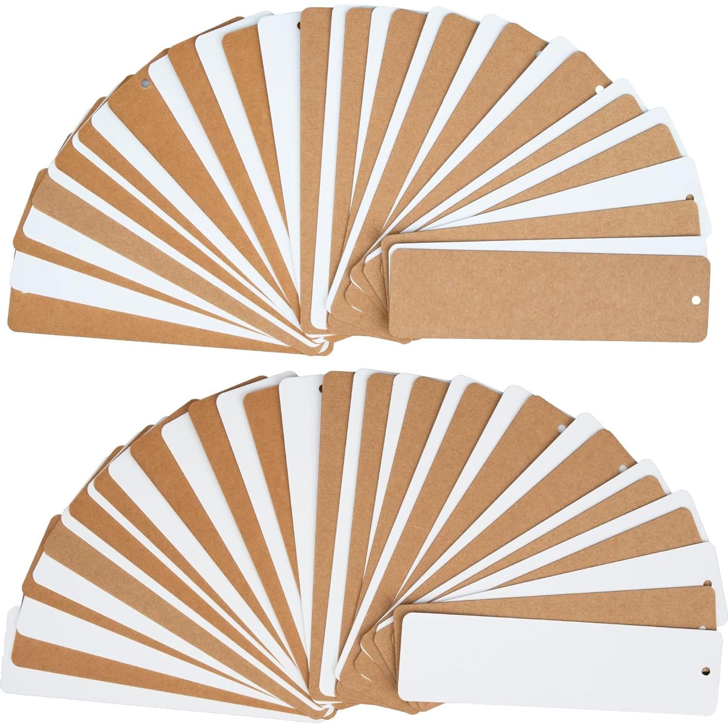 Tarjetas de Marcador SWATOM 100 PCS Papel Kraft DIY Etiquetas