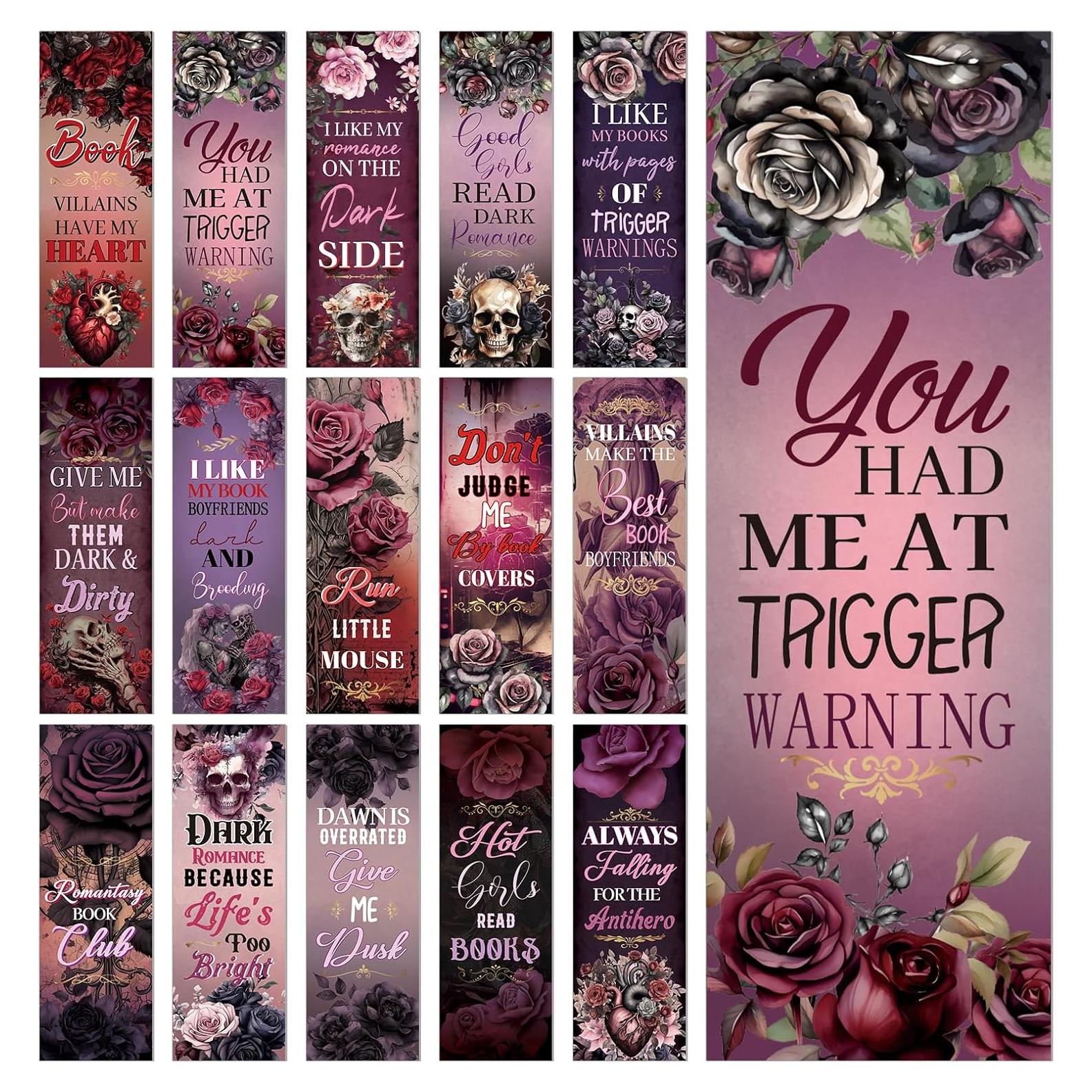 Set de 150 Marcadores de Romance Oscuro Wxiben - 12x4 cm