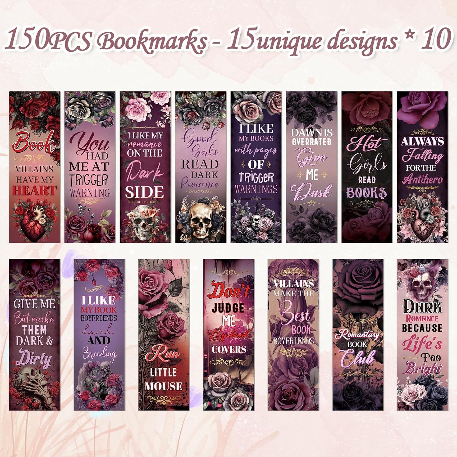 Set de 150 Marcadores de Romance Oscuro Wxiben - 12x4 cm