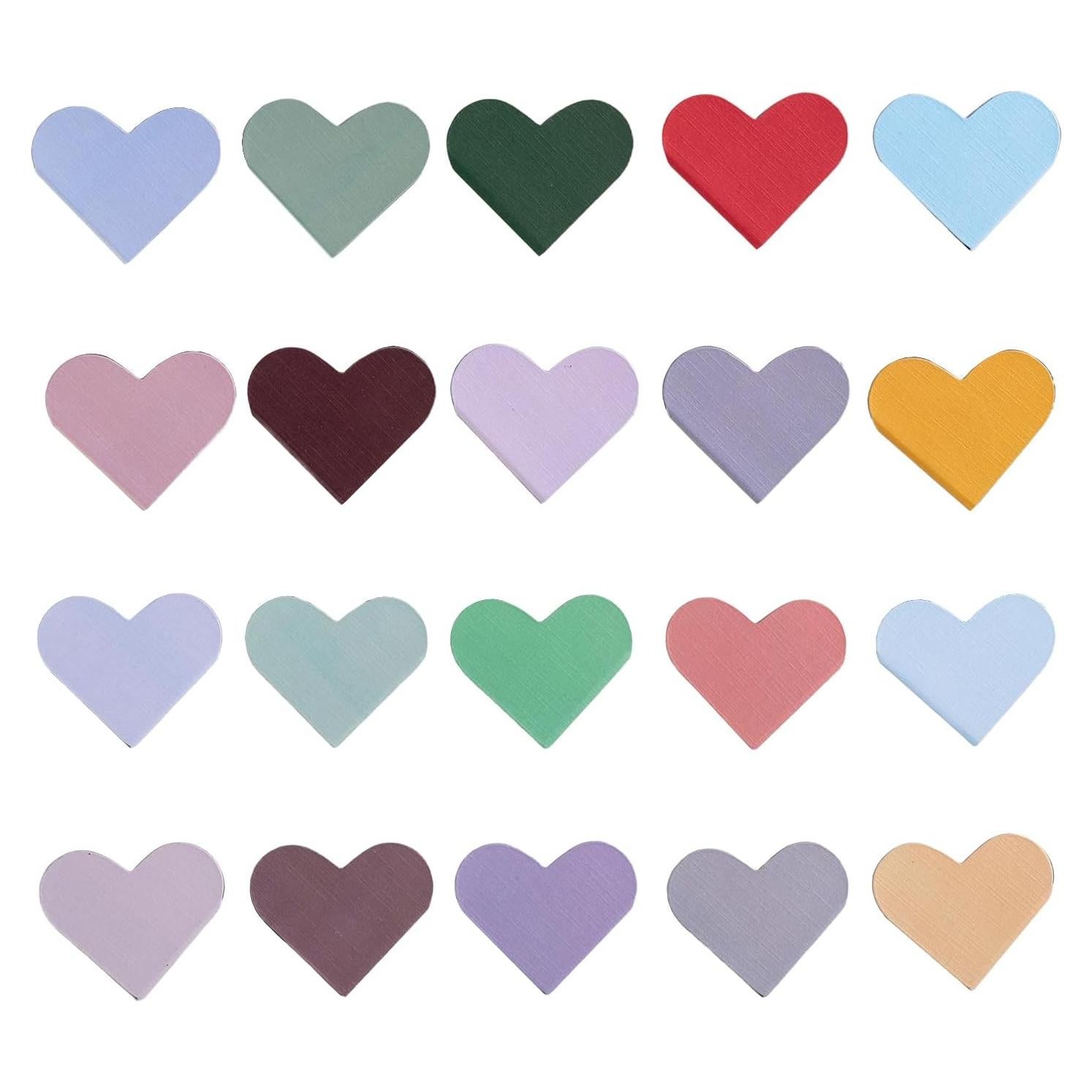 20 Marcadores Magnéticos Corazón TUZAMA - Doble Cara, 4.06 cm