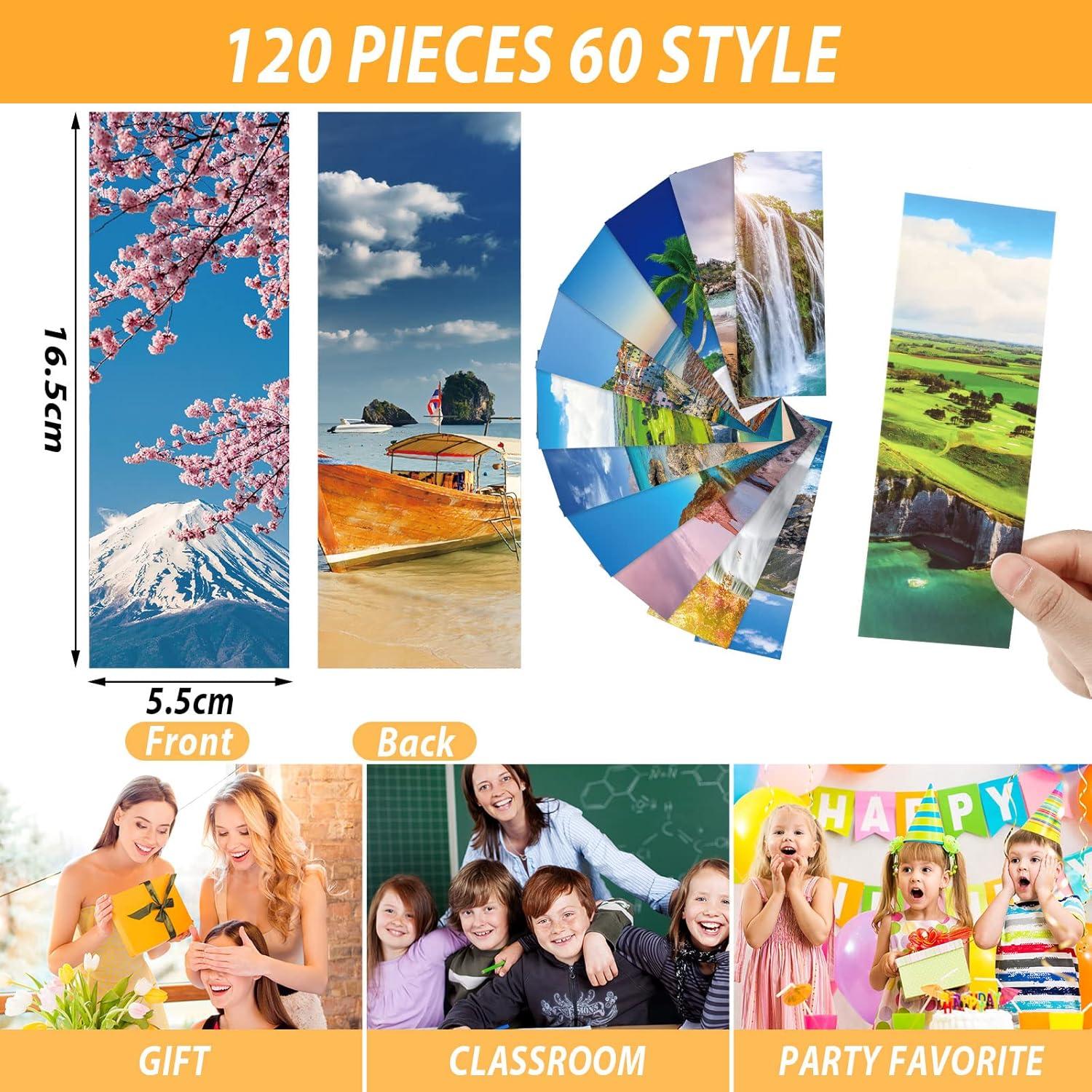 Set de 120 Marcadores de Libros Chinco - 60 Diseños Temáticos