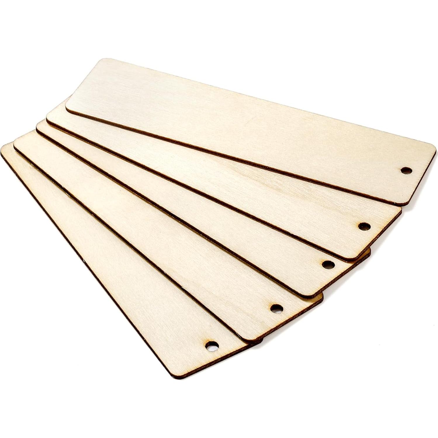 150 Marcadores de Madera en Blanco Cididu para DIY 11.9x3.3cm