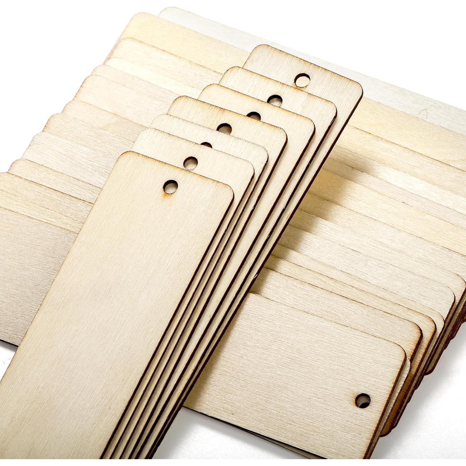 150 Marcadores de Madera en Blanco Cididu para DIY 11.9x3.3cm