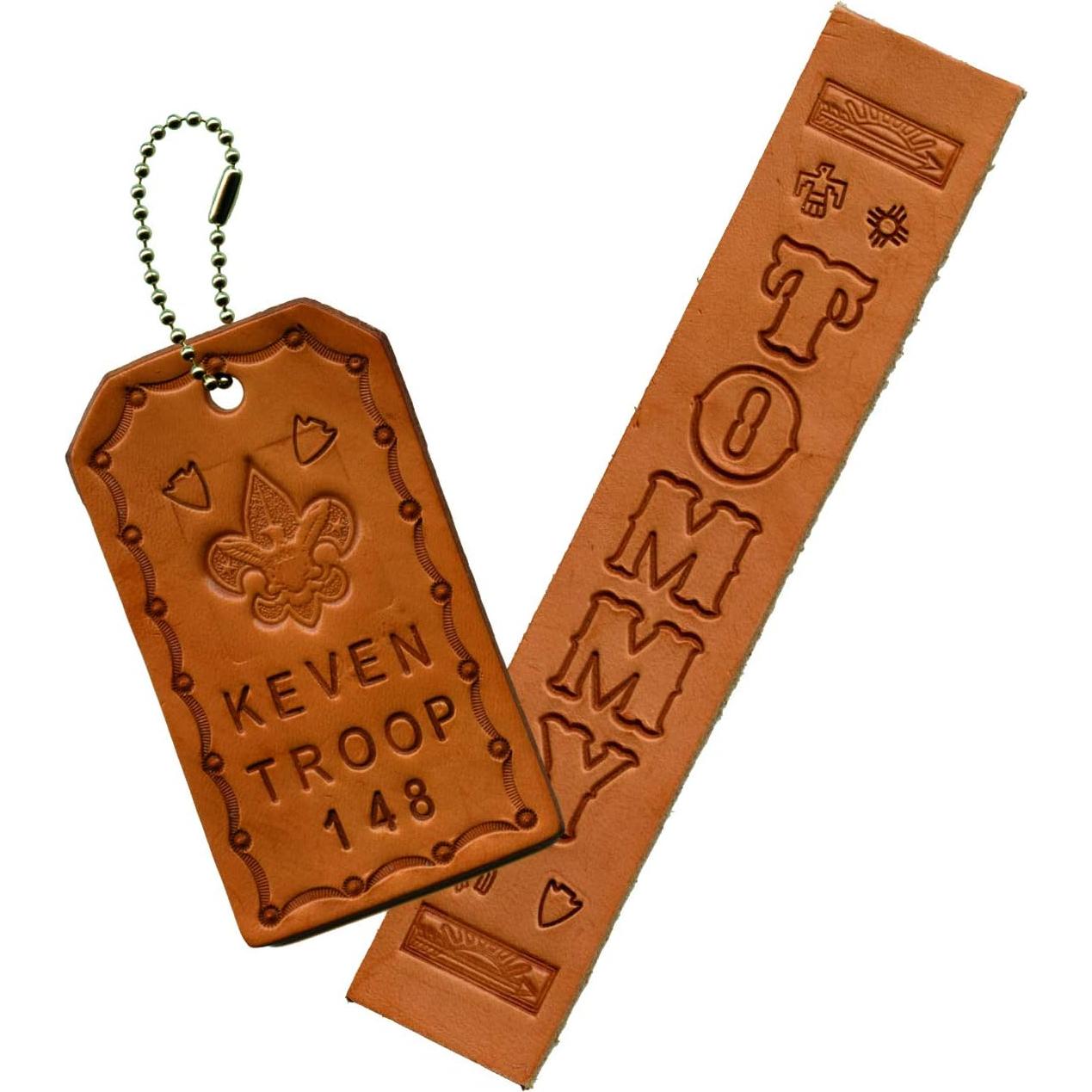 Marcadores de Cuero Realeather C0138-08 Natural Paquete de 8