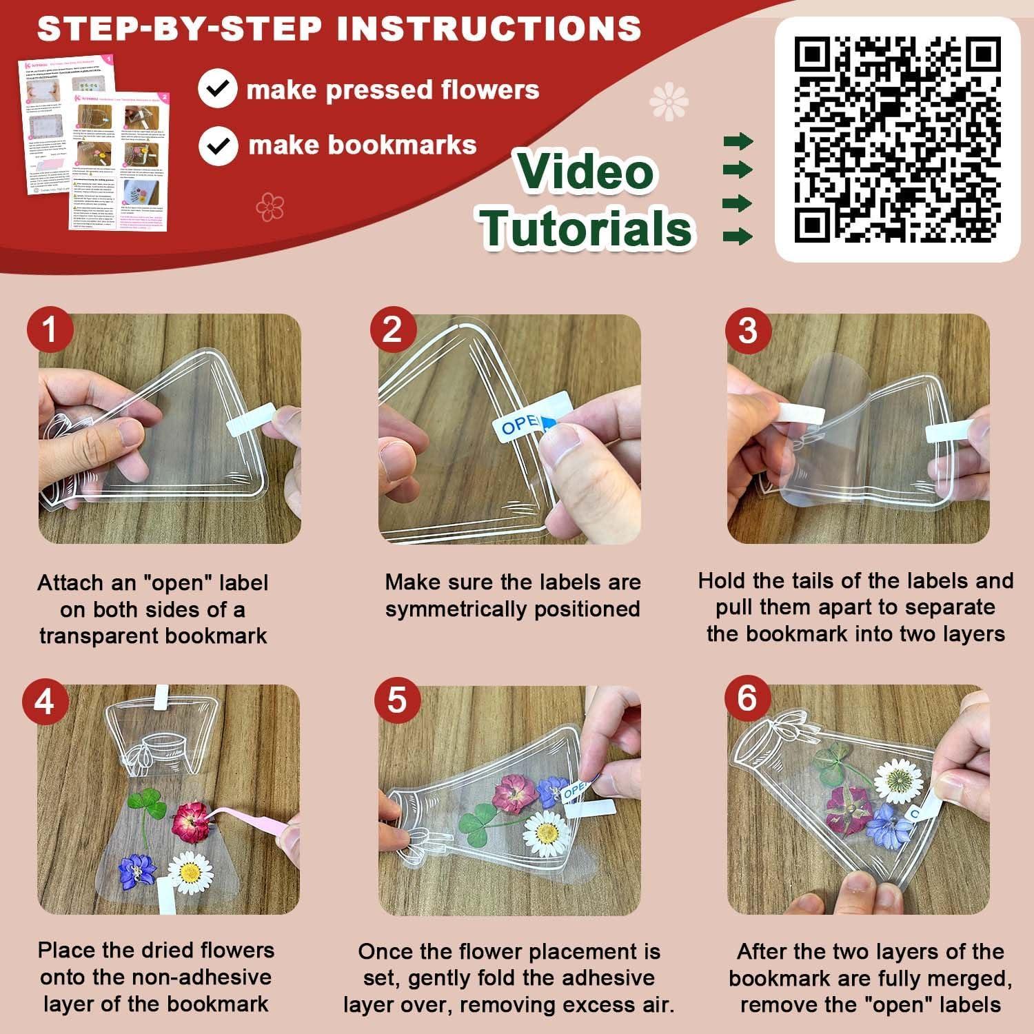 Kit de Marcadores Transparentes DIY Krinisou 20pcs Instrucciones