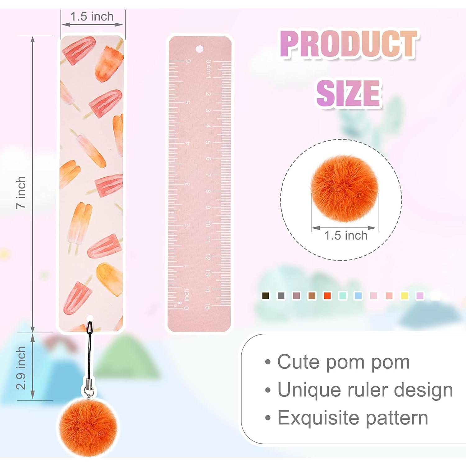 Marcadores Coloridos Outus con Pompones - 12 Pcs Lindo