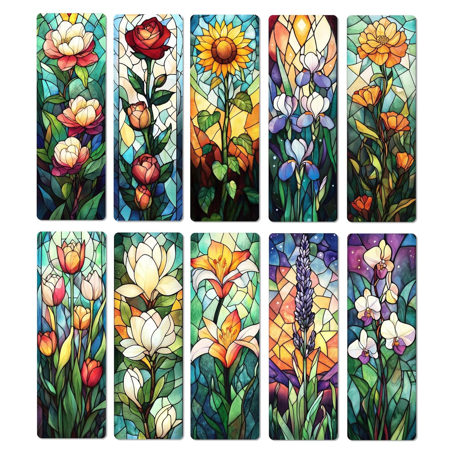 Marcadores de Arte en Vidrio Templado TwoDays - 10 Piezas Florales