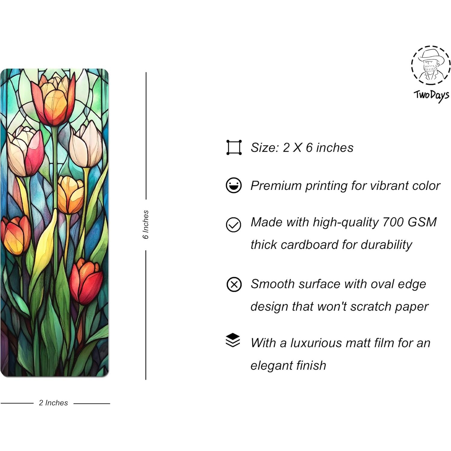 Marcadores de Arte en Vidrio Templado TwoDays - 10 Piezas Florales