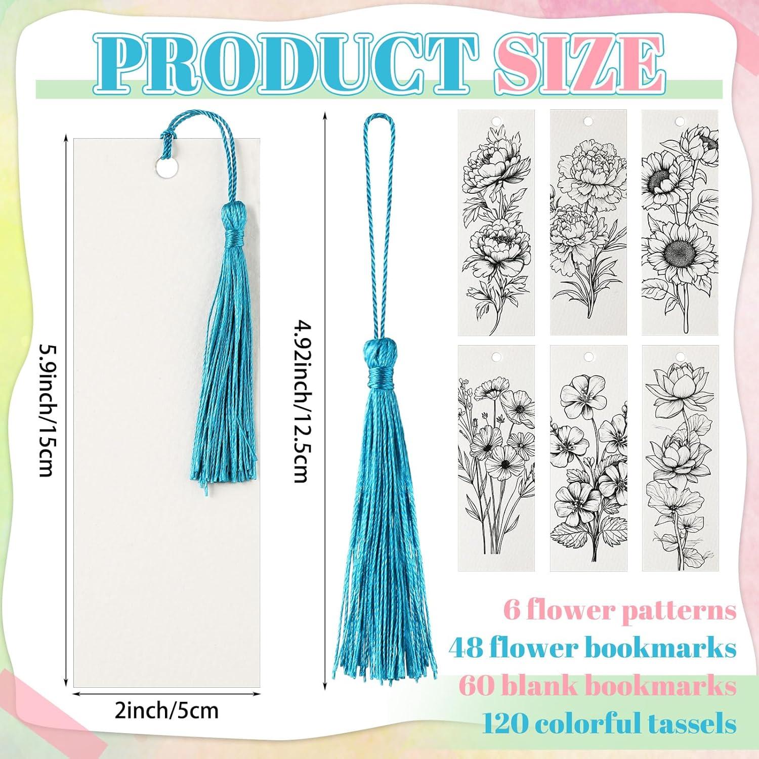 Marcadores de Acuarela Sinmoe 120 Pcs con Borlas Coloridas