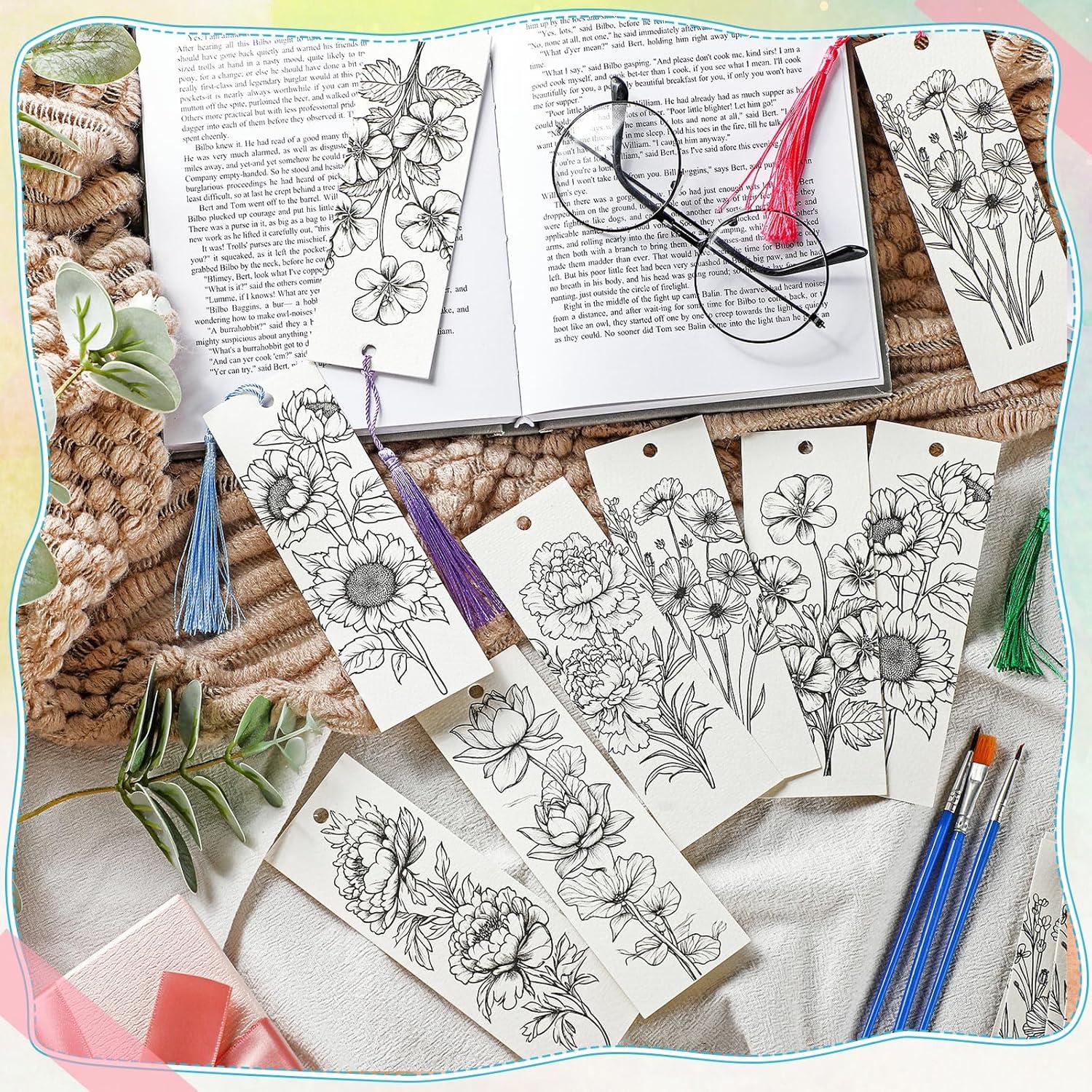 Marcadores de Acuarela Sinmoe 120 Pcs con Borlas Coloridas