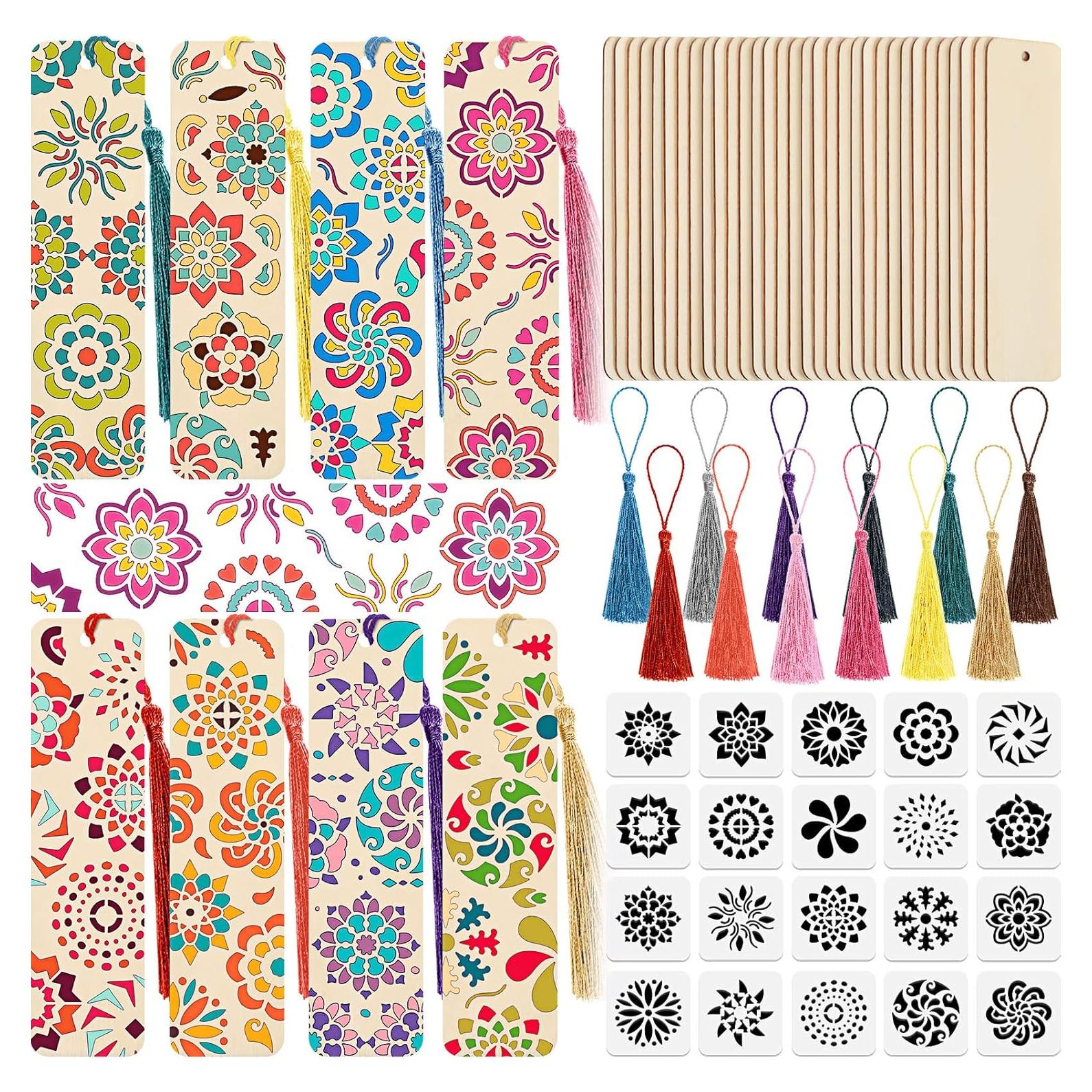 Kit de Marcadores de Madera TaoBary 92 Pcs DIY con Plantillas