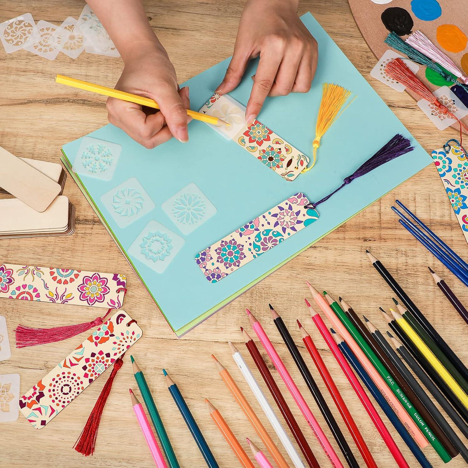 Kit de Marcadores de Madera TaoBary 92 Pcs DIY con Plantillas