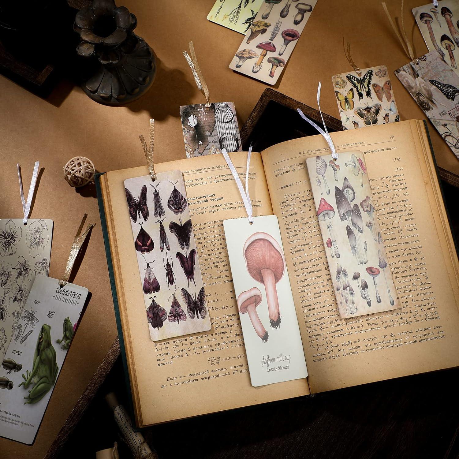 120 Marcadores de Página Vintage Chinco - Diseño Natural y Retro