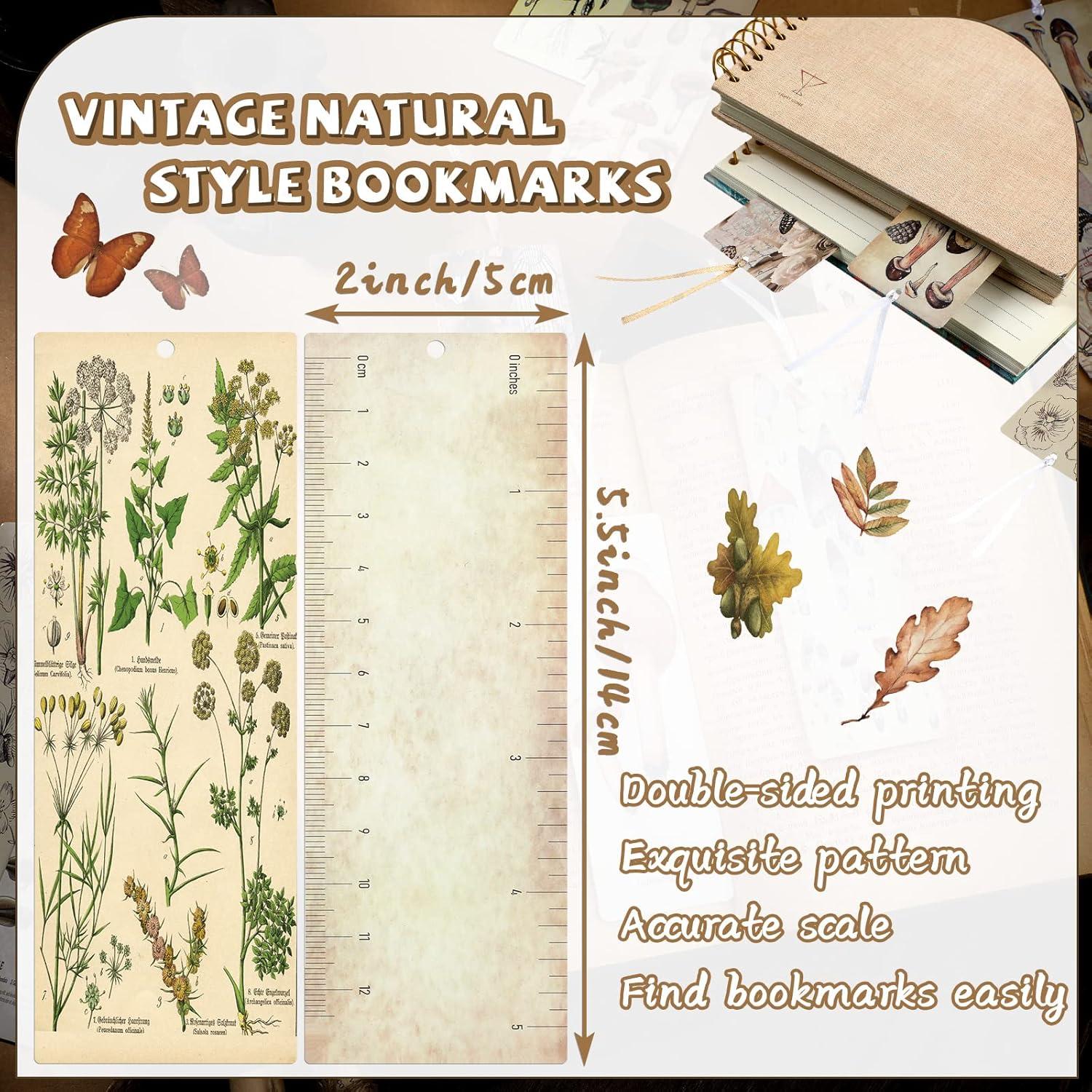 120 Marcadores de Página Vintage Chinco - Diseño Natural y Retro