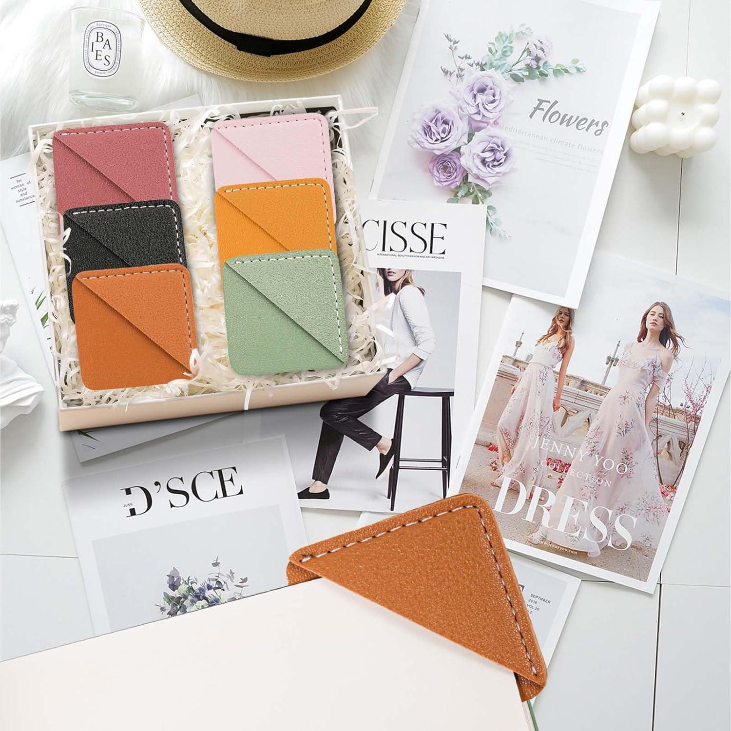 Marcadores de Página de Cuero Wayzton 6 Pcs Hechos a Mano