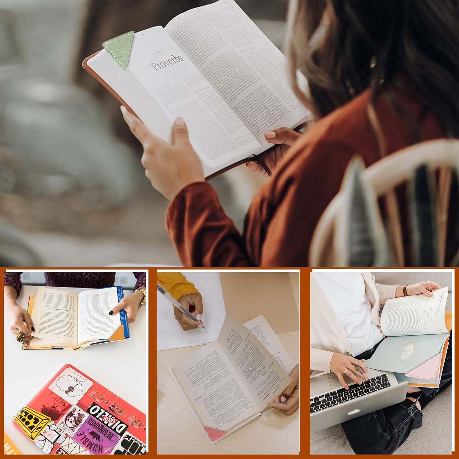 Marcadores de Página de Cuero Wayzton 6 Pcs Hechos a Mano