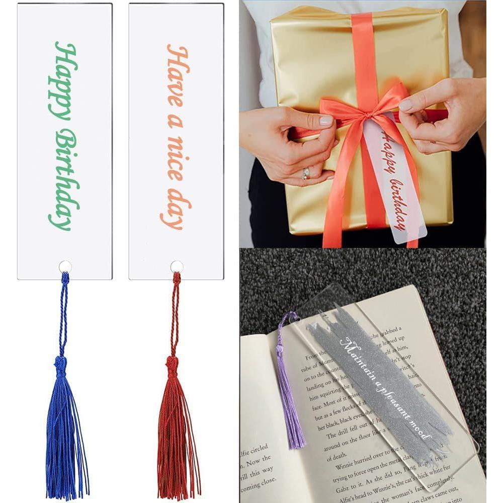 Marcadores de Libro Acrílicos Transparentes BetterJonny 118Pcs